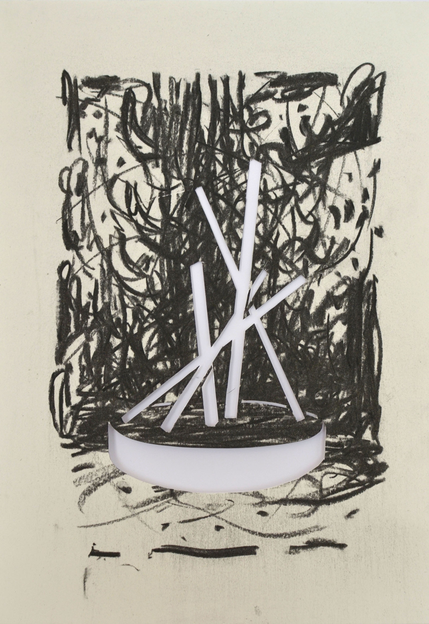   Moderniste IX   charcoal on paper 30 x 20 cm, 2017 