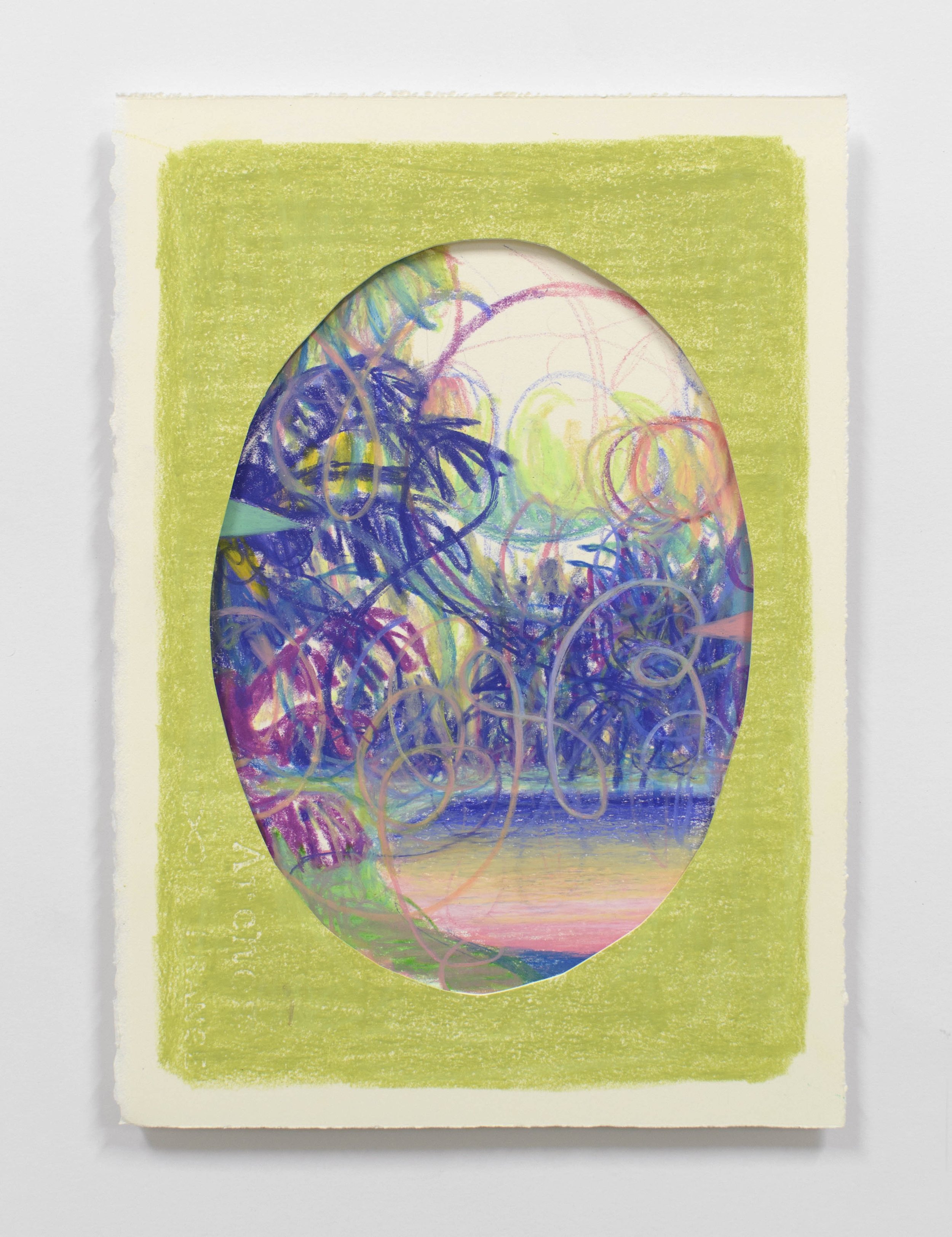 Arabesque II crayon on Arches paper, 31 x 21 cm, 2021