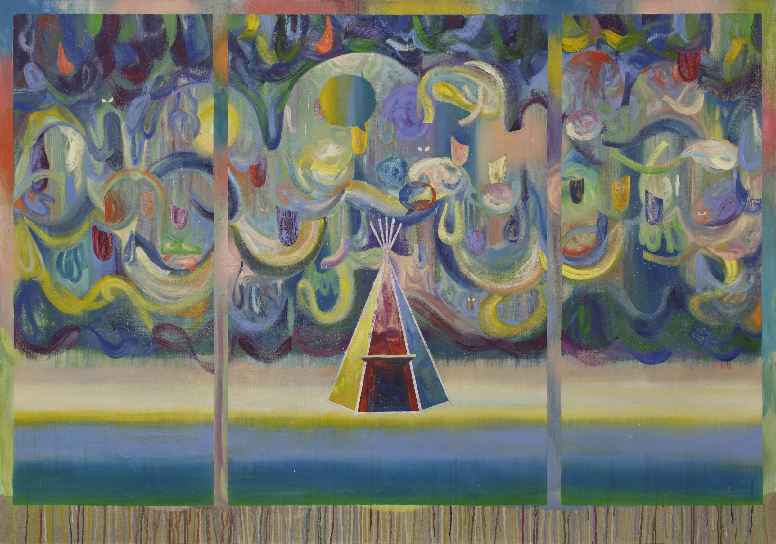   In the woods  oil on canvas 140 x 200 cm, 2021 