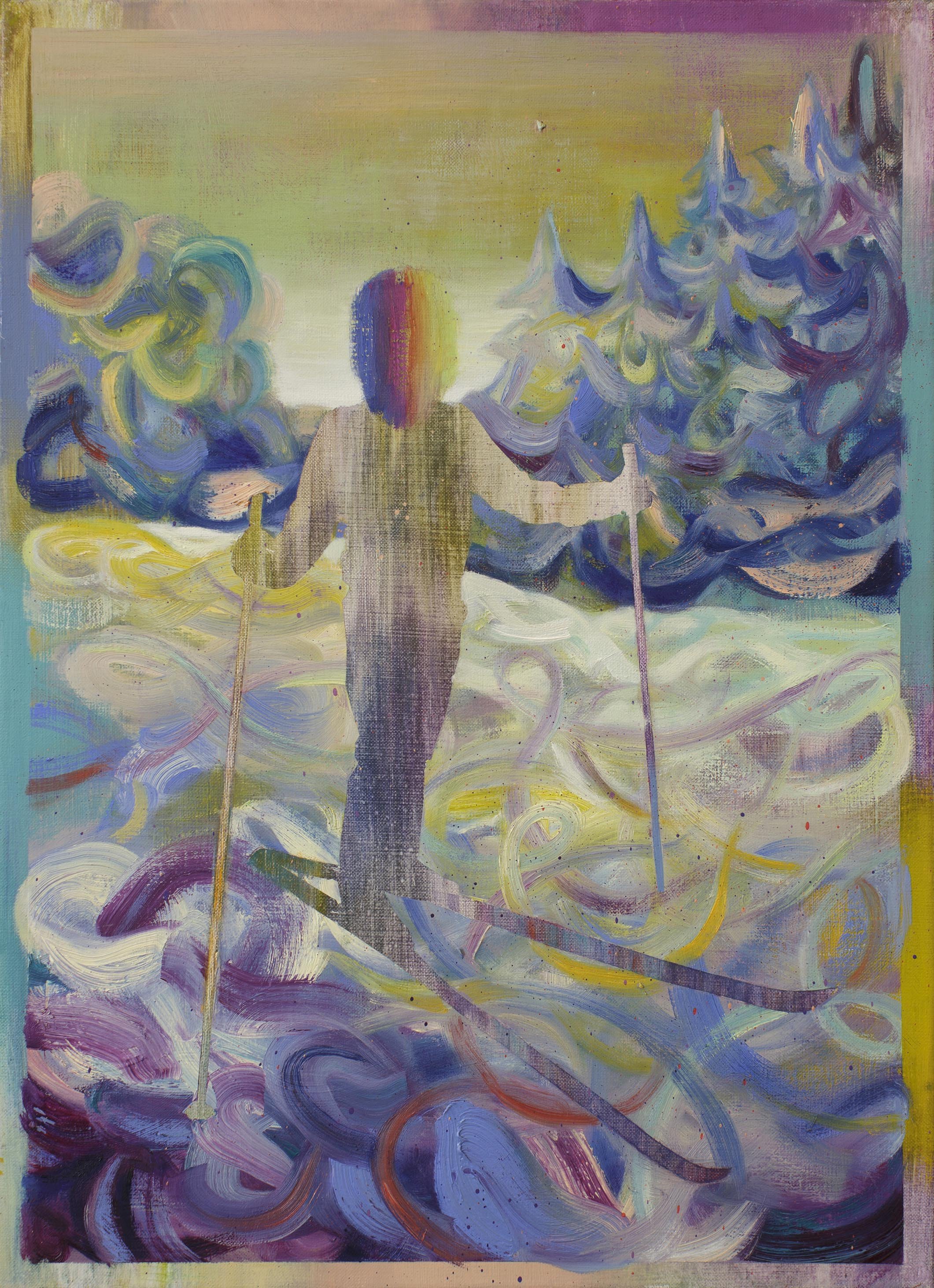   Loipe I  oil on cavas 55 x 40 cm, 2023 