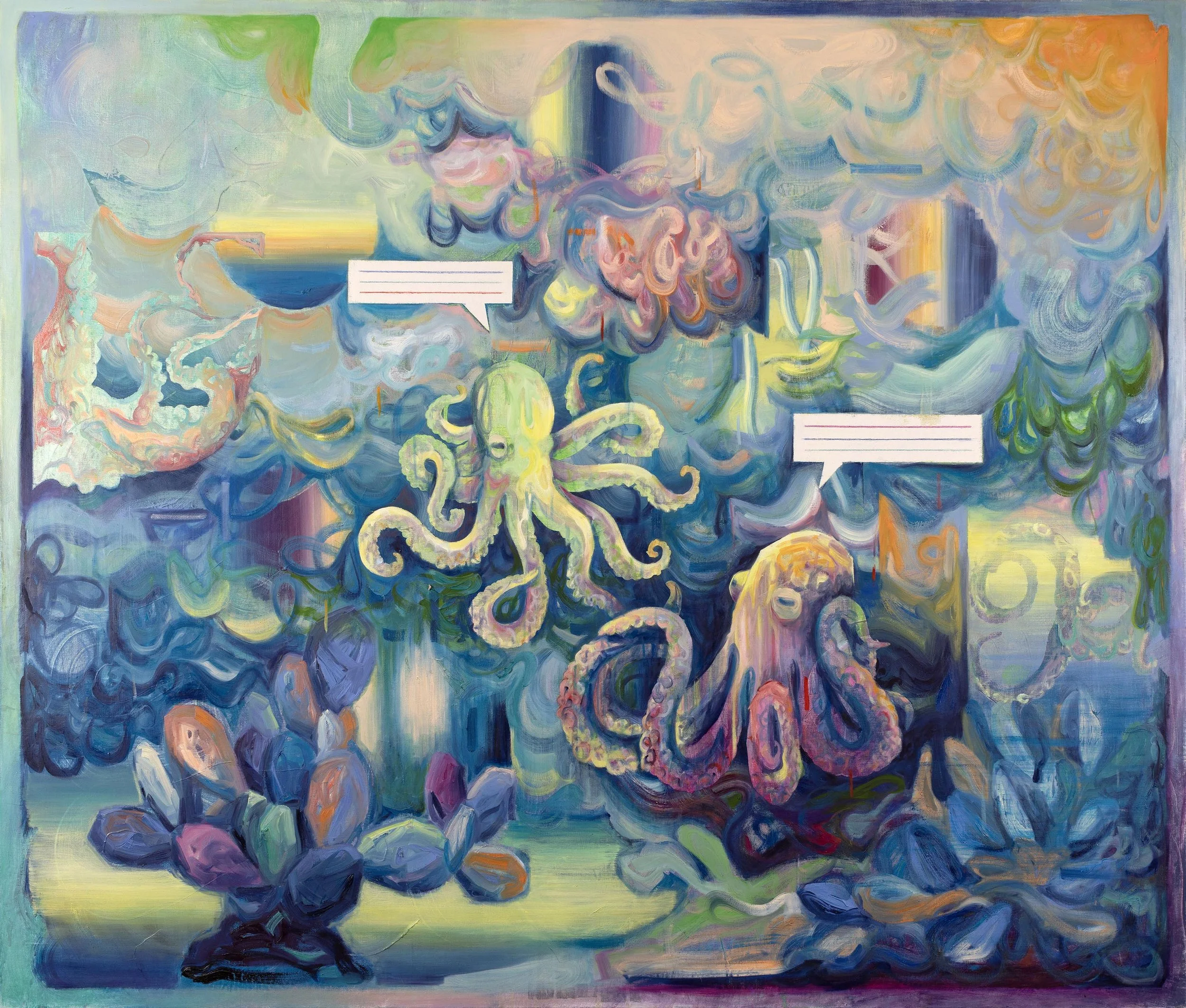   Life Aquatic II  oil on canvas 160 × 200 cm, 2025   