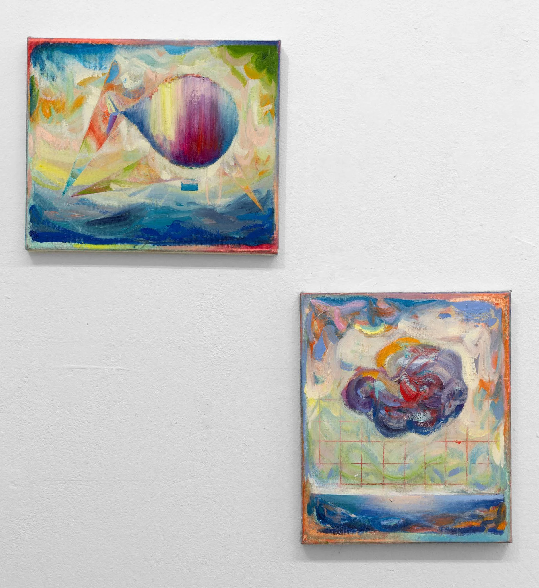   Luftfisch, Firmament  oil on canvas 25  x 30 cm each, 2025  