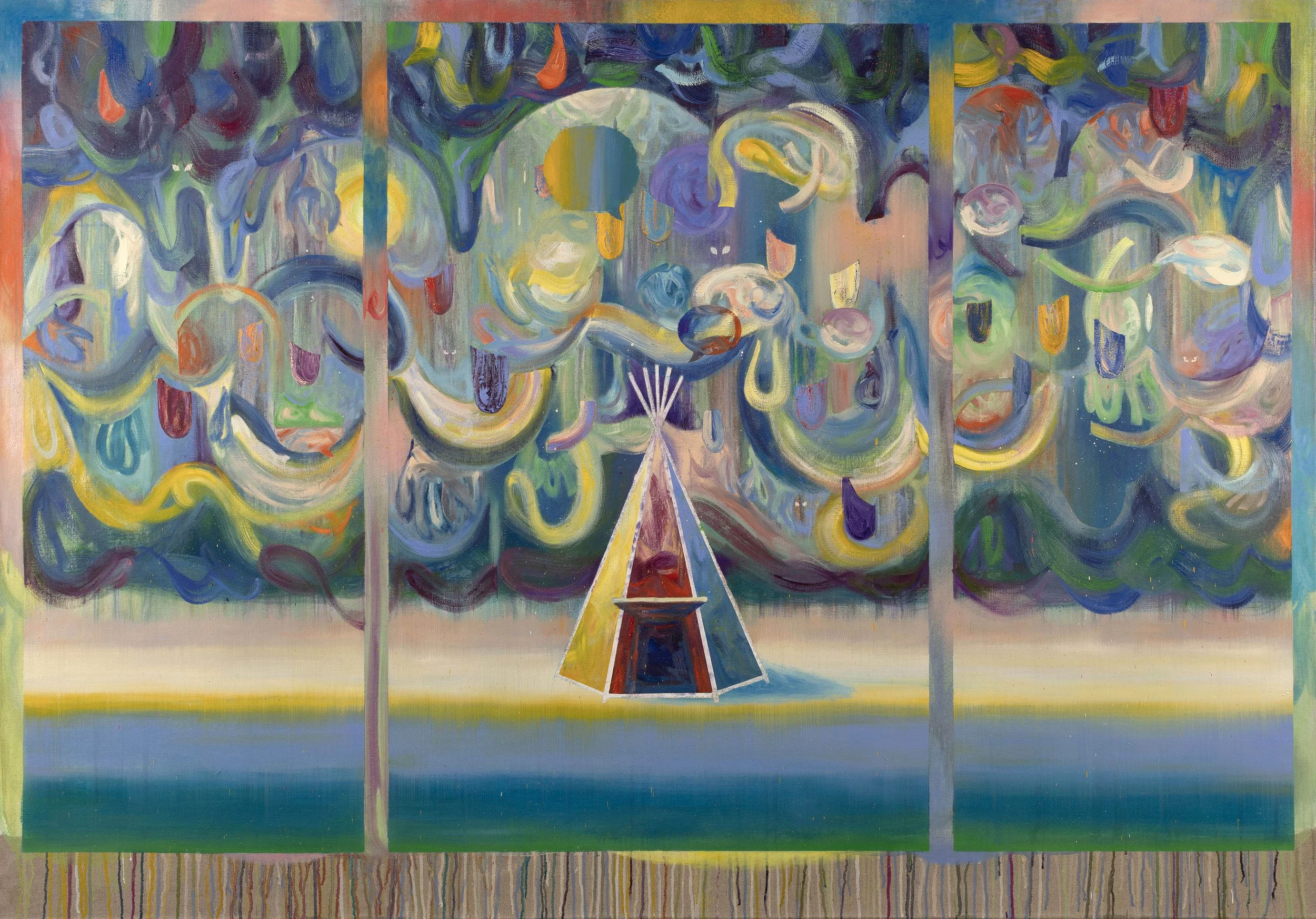   In the woods  oil on canvas 140 x 200 cm, 2021 