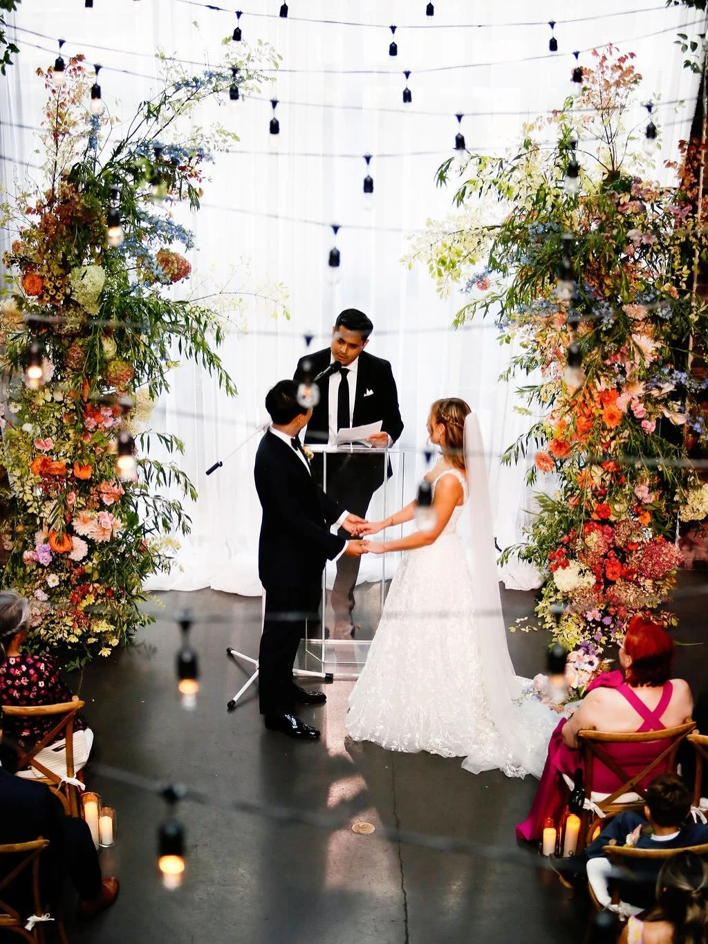 It is funny to look back on this day while there is so much snow on the ground! It was so sunny and hot and I&rsquo;m proud we were able to keep the flowers looking so good despite it! 
We loved working with all these colors and sourcing all the diff