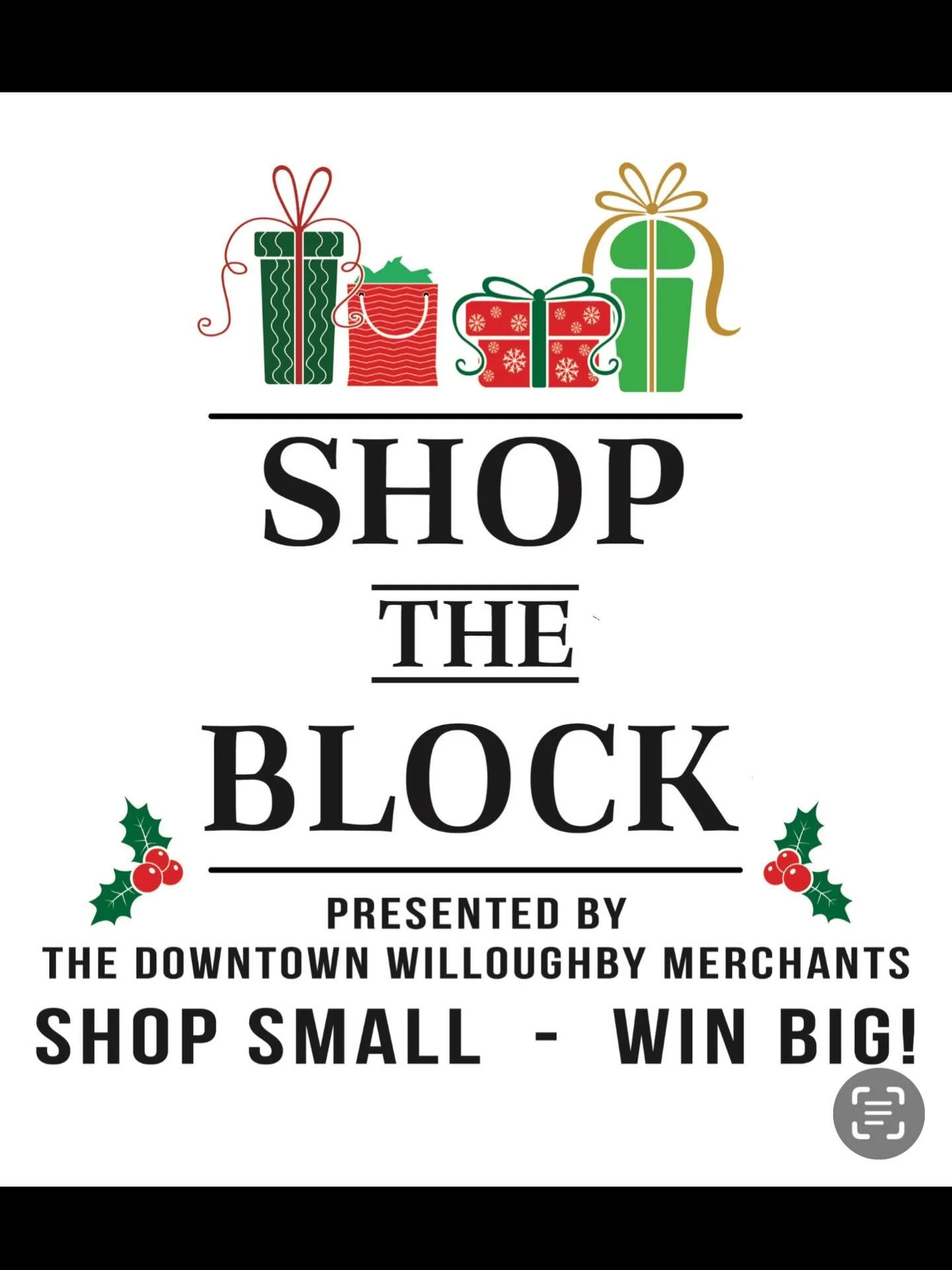 This season Shop Small, Win Big! 
Shop Participating DTW shops beginning tomorrow at DTWs annual Tree lighting and get a golden ticket for every $25 you spend. Grand prize is $2000 Cash! 1st &amp; 2nd prize $500 cash plus $500 in gift cards from DTW 