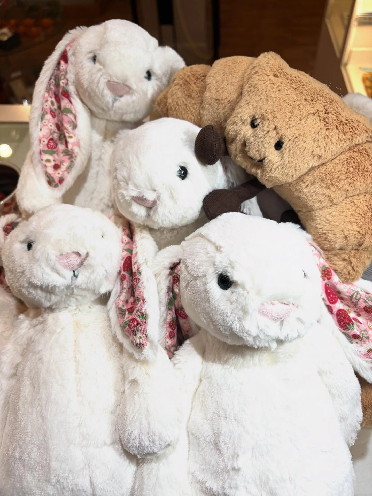 It&rsquo;s a Christmas miracle! Jelly Cat Bunnies and Croissants just arrived! We&rsquo;re here till 1pm! #jellycat #jellycatbunny #croissants