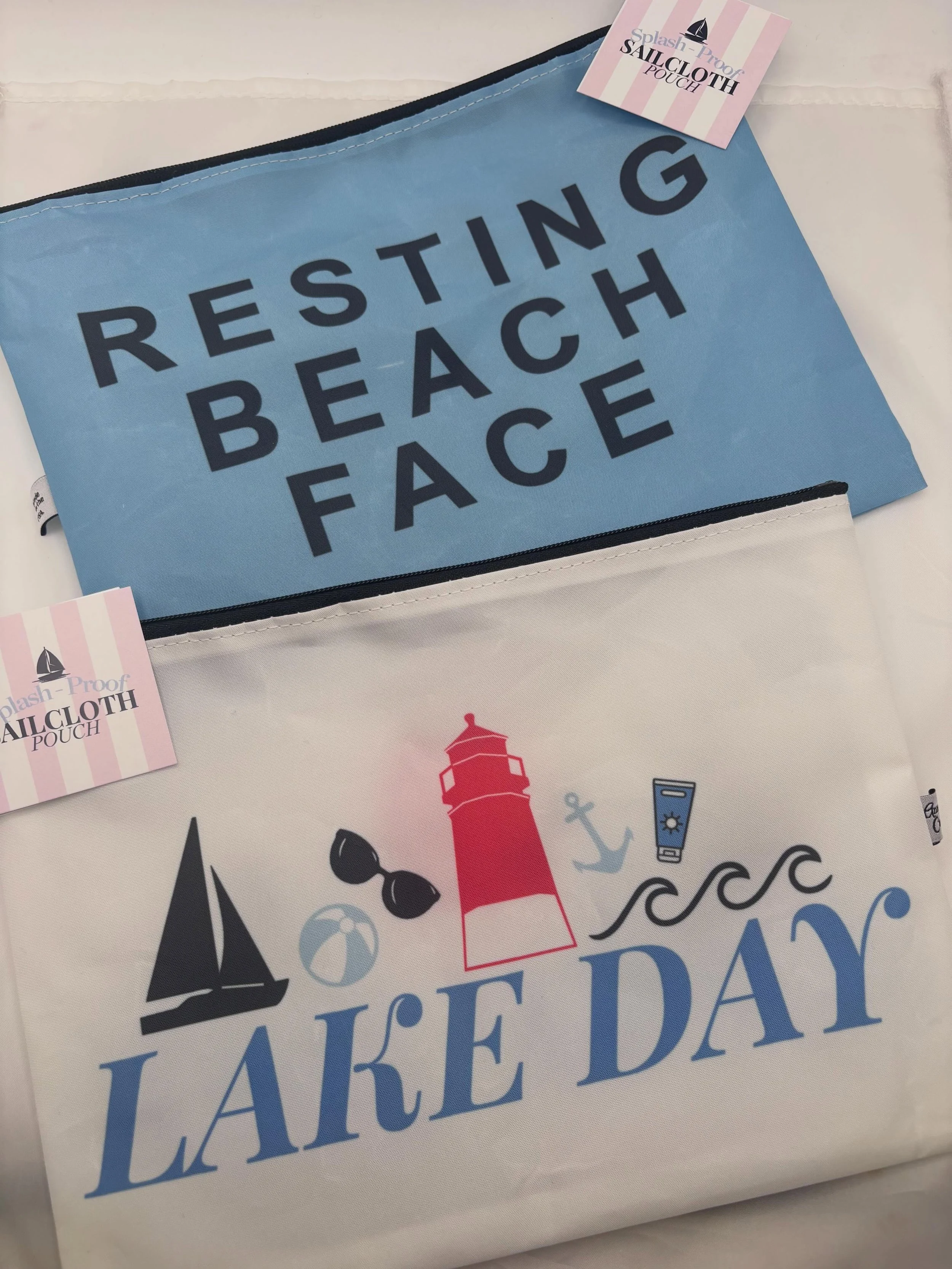 New Anne Cate drop! So cute&hellip;splash/proof Sailcloth Pouches, perfect for the beach or pool💦💦 #sailcloth #splashproof #madeinamerica