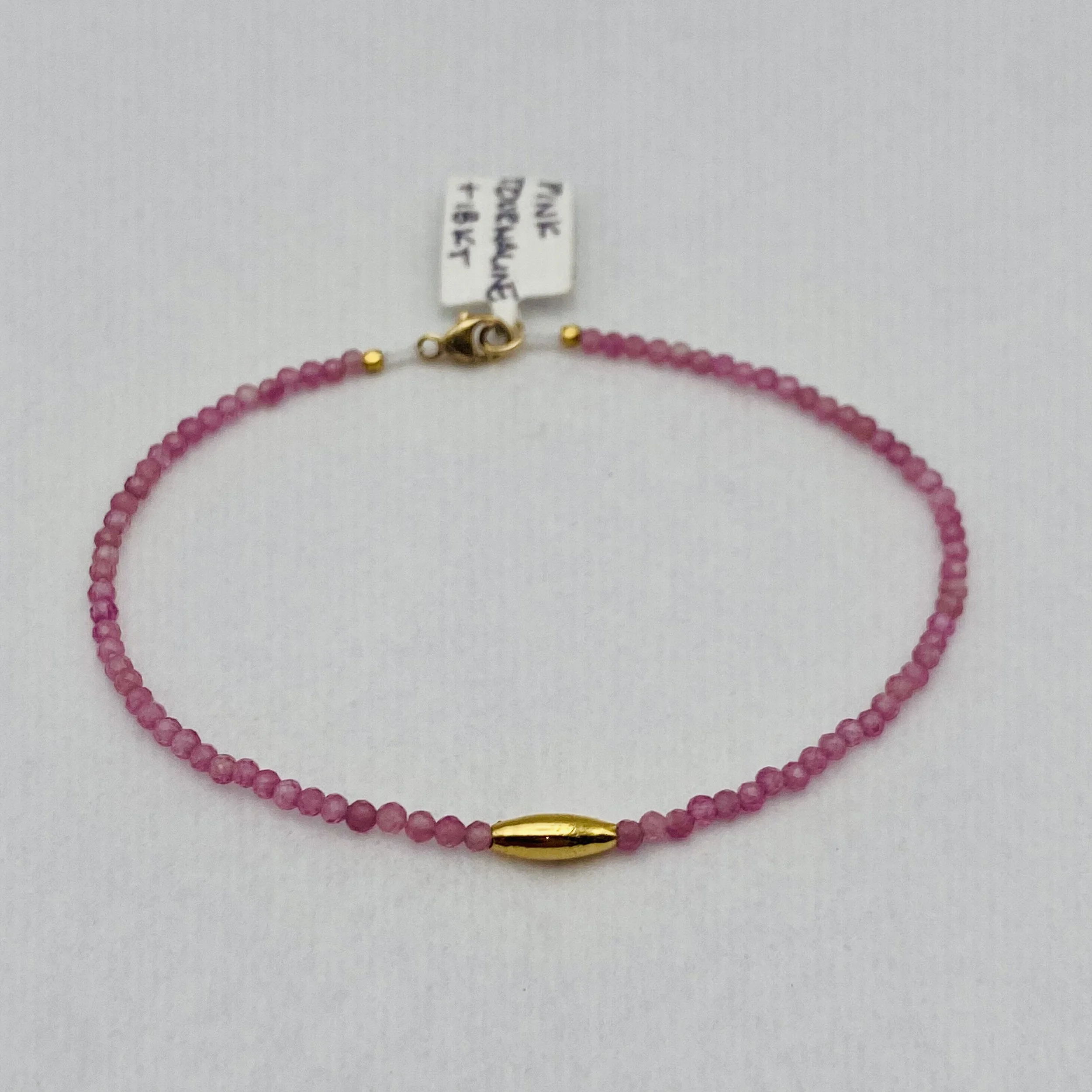 Margaret Solow - Pink Tourmaline & 18kt Gold Bracelet