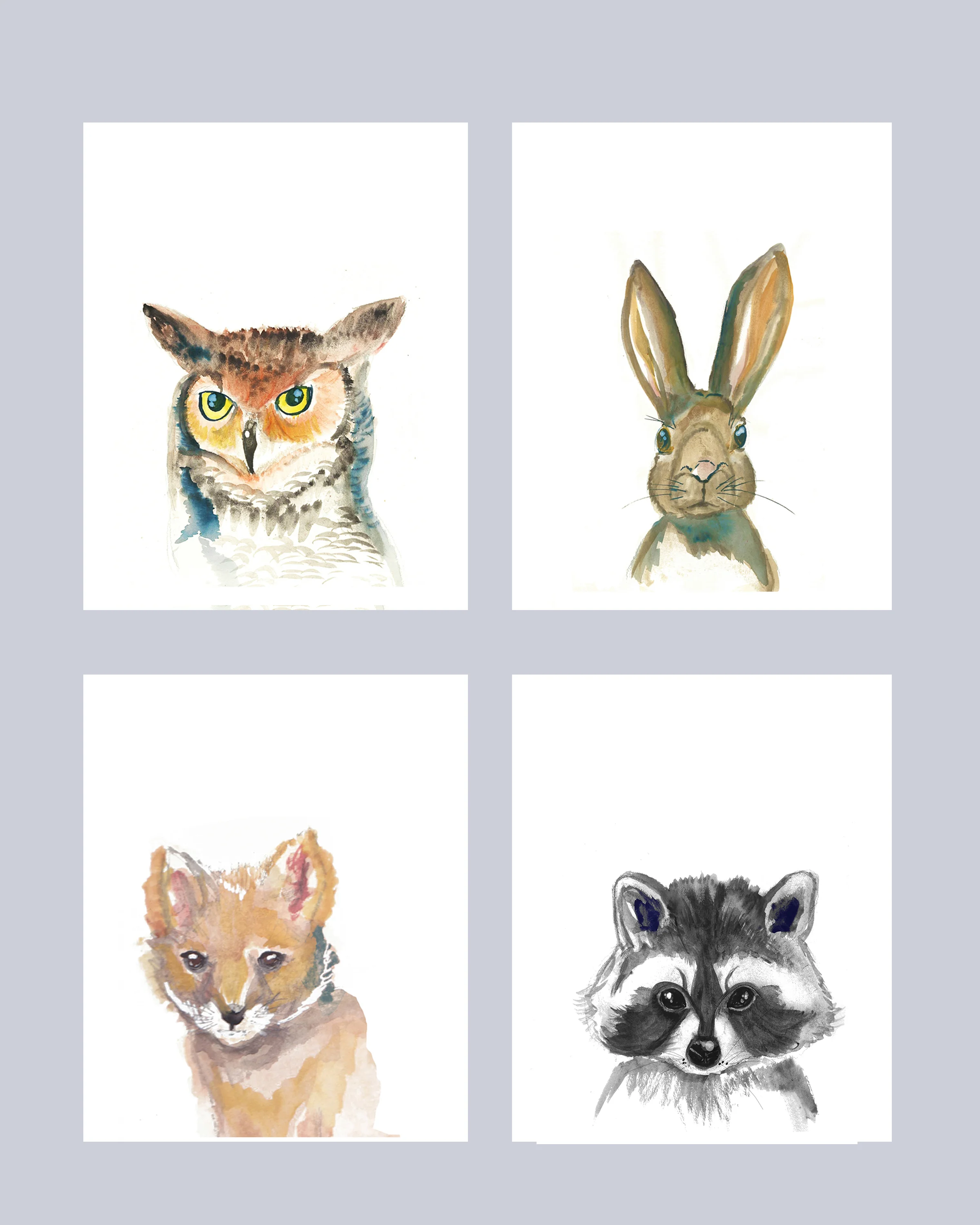 Collection of Four Woodland Animals