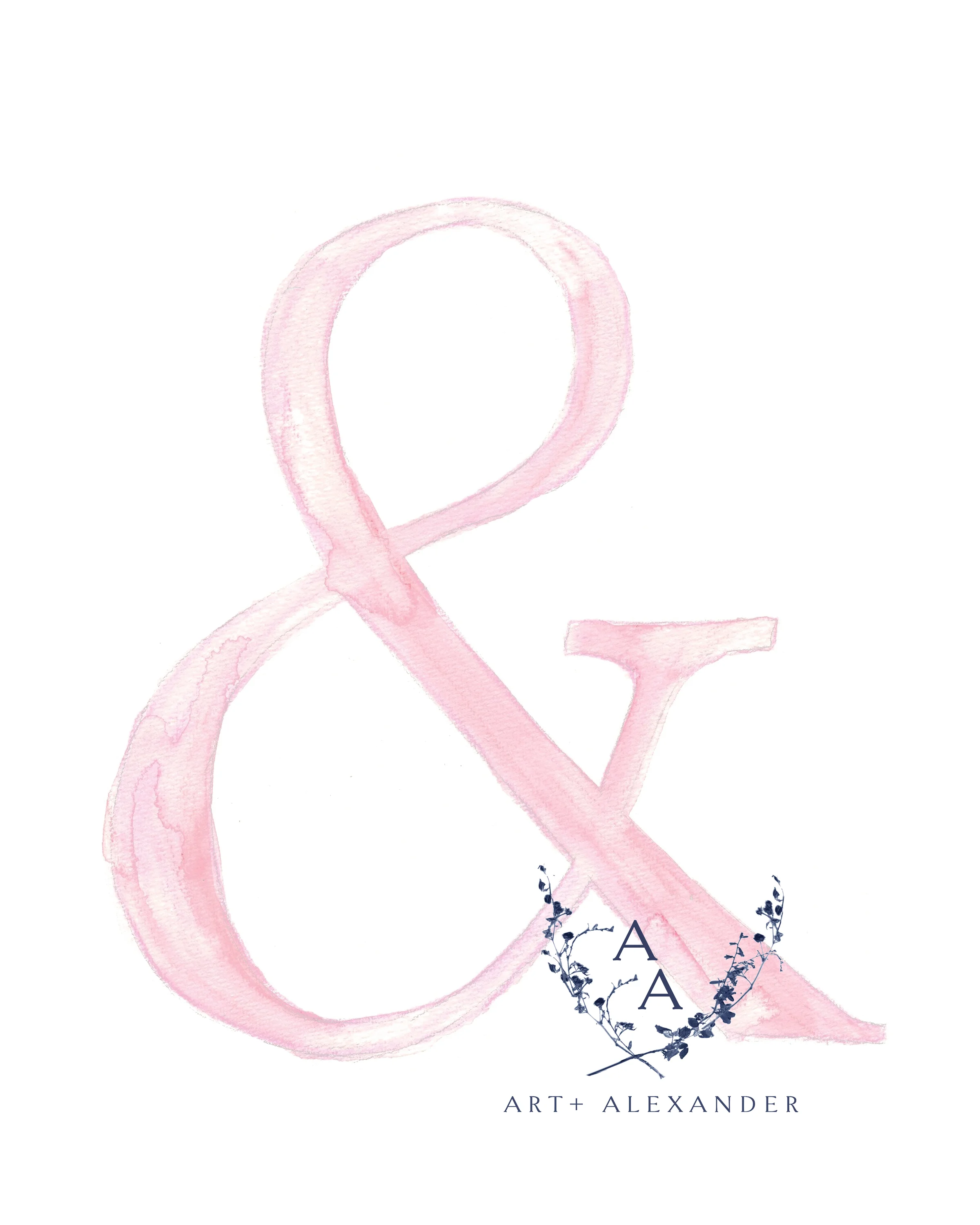 Watercolour Ampersand