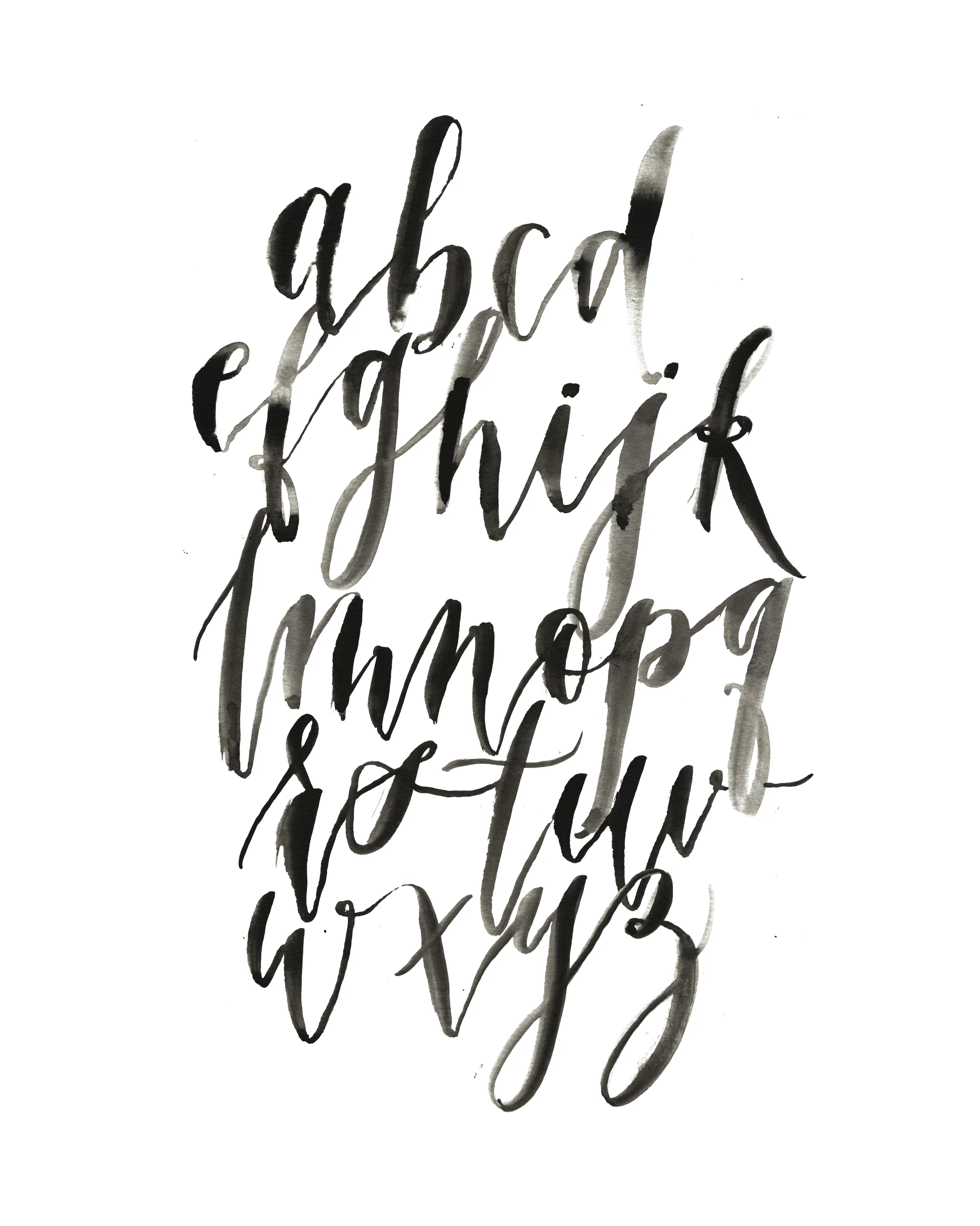 Watercolour Alphabet