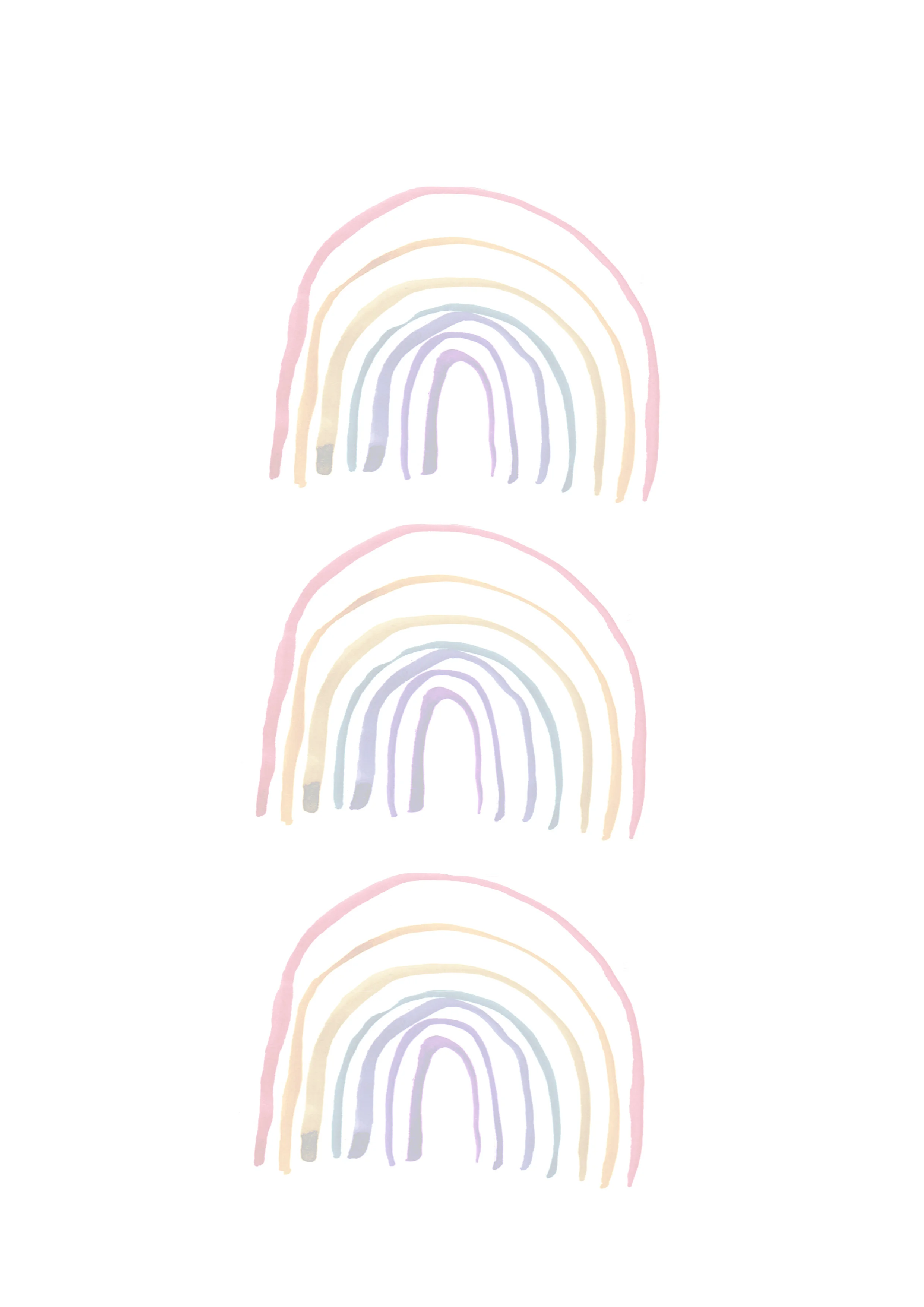 Pastel Triple Rainbow