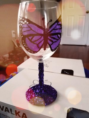 Paint & Sip: Lavender Wine Glasses