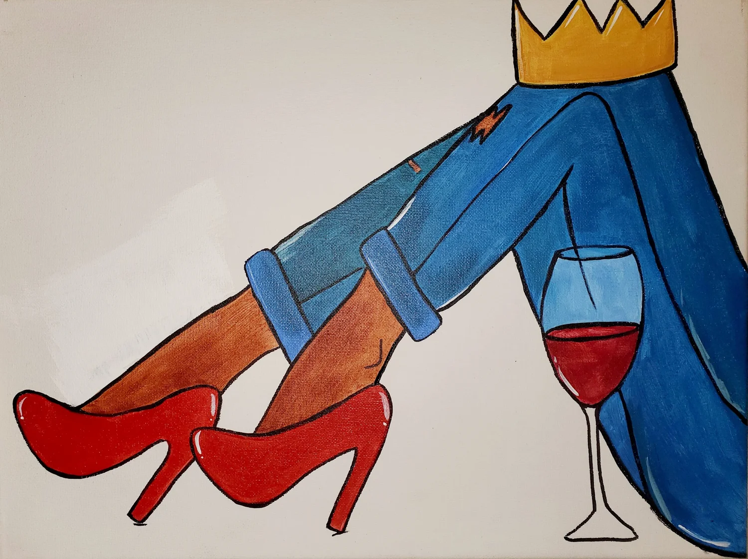 Creativity in a Box Red Heels 👠 and Red Wine — S&L Mobile Paint