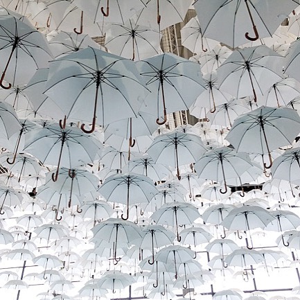 Rainy day inspiration...I&rsquo;m helping transform a mall into a center for community.  One possible element: Ceiling installations to encourage people to look UP and connect.  Grateful to collaborate with people committed to going beyond retail, of