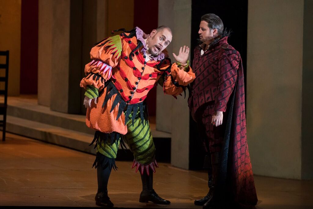 Quinn Kelsey and Matthew Polenzani in RIGOLETTO - Photo by Todd Rosenberg