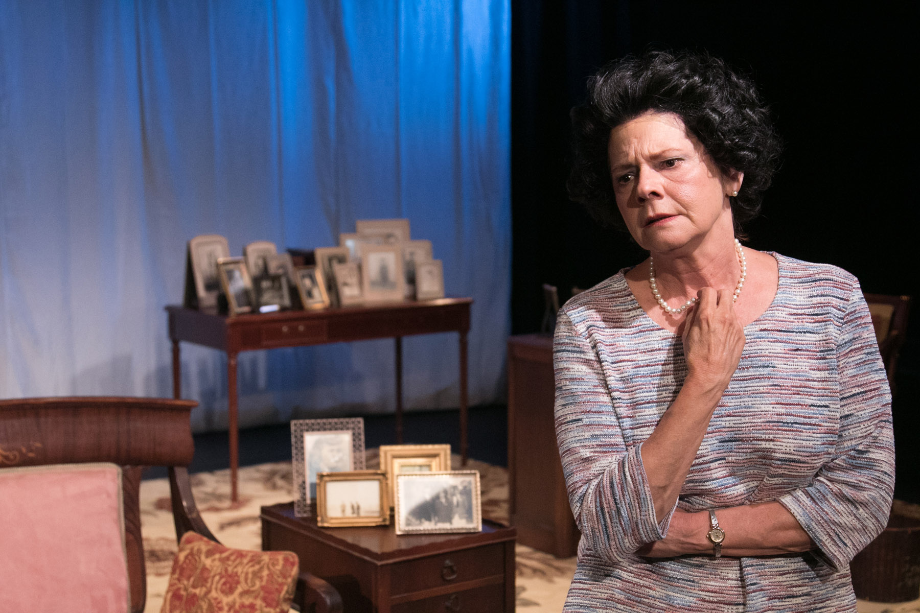 (pictured) Linda Reiter in Greenhouse Theater Center’s ROSE by Laurence Leamer , directed by Steve Scott . Photo by Johnny Knight.