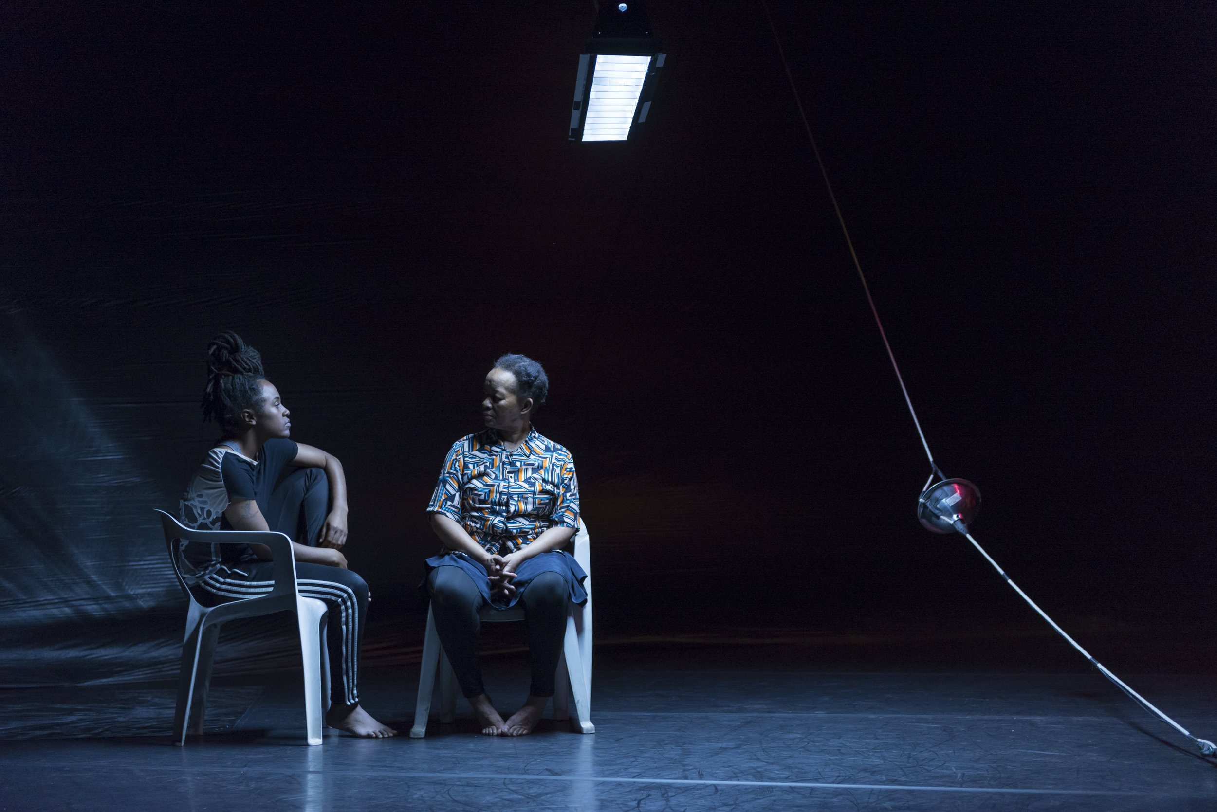 Performance view, Okwui Okpokwasili: Poor People’s TV Room, MCA Chicago April 12 – 15, 2018 Photo: Nathan Keay, © MCA Chicago.