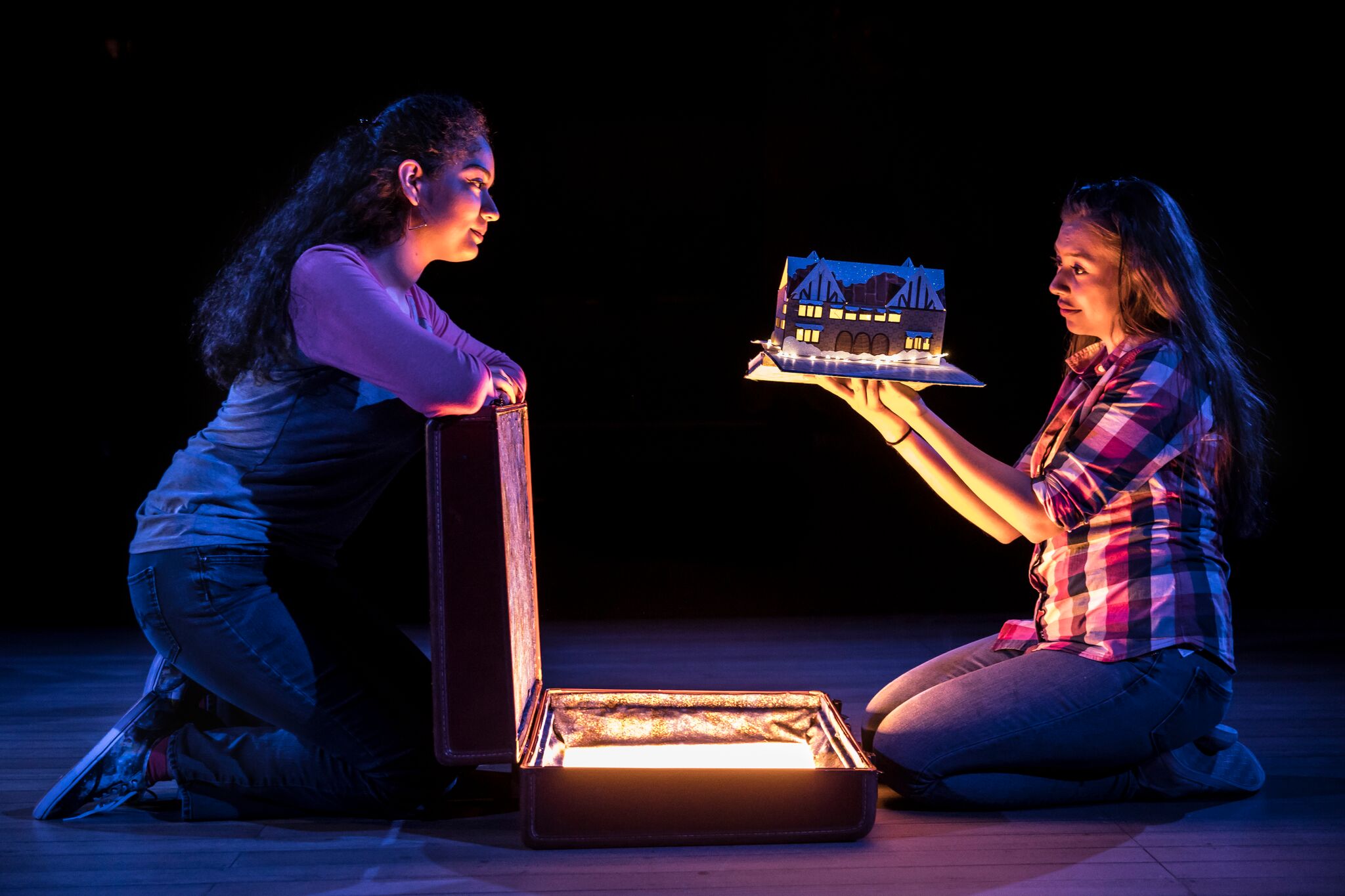 Mariana Rosas, left, and Jennifer Calderon in “Ofrenda” at Albany Park Theater Project. (Photo: Liz Lauren)
