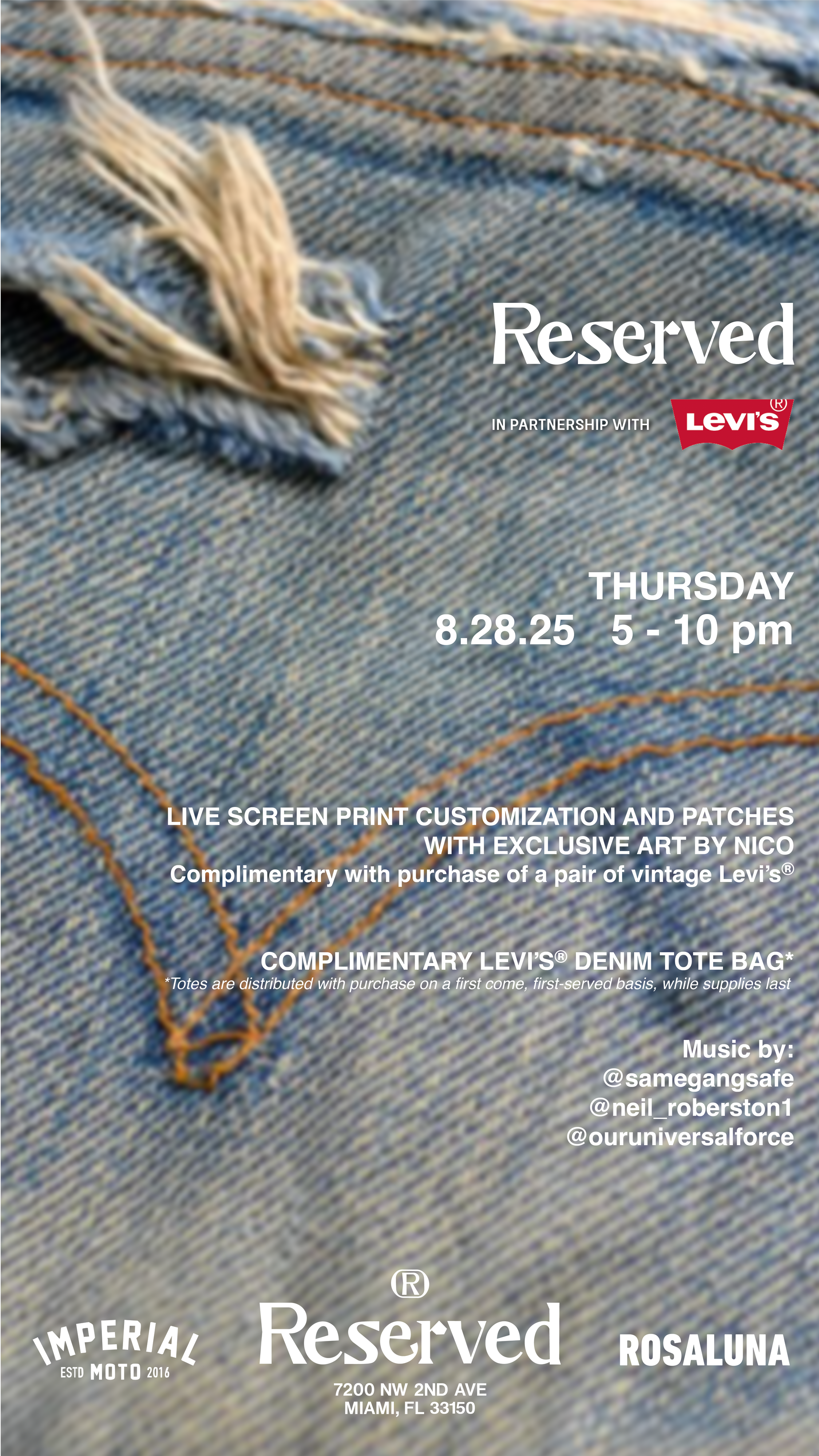 Jeans on a Flyer for an Event