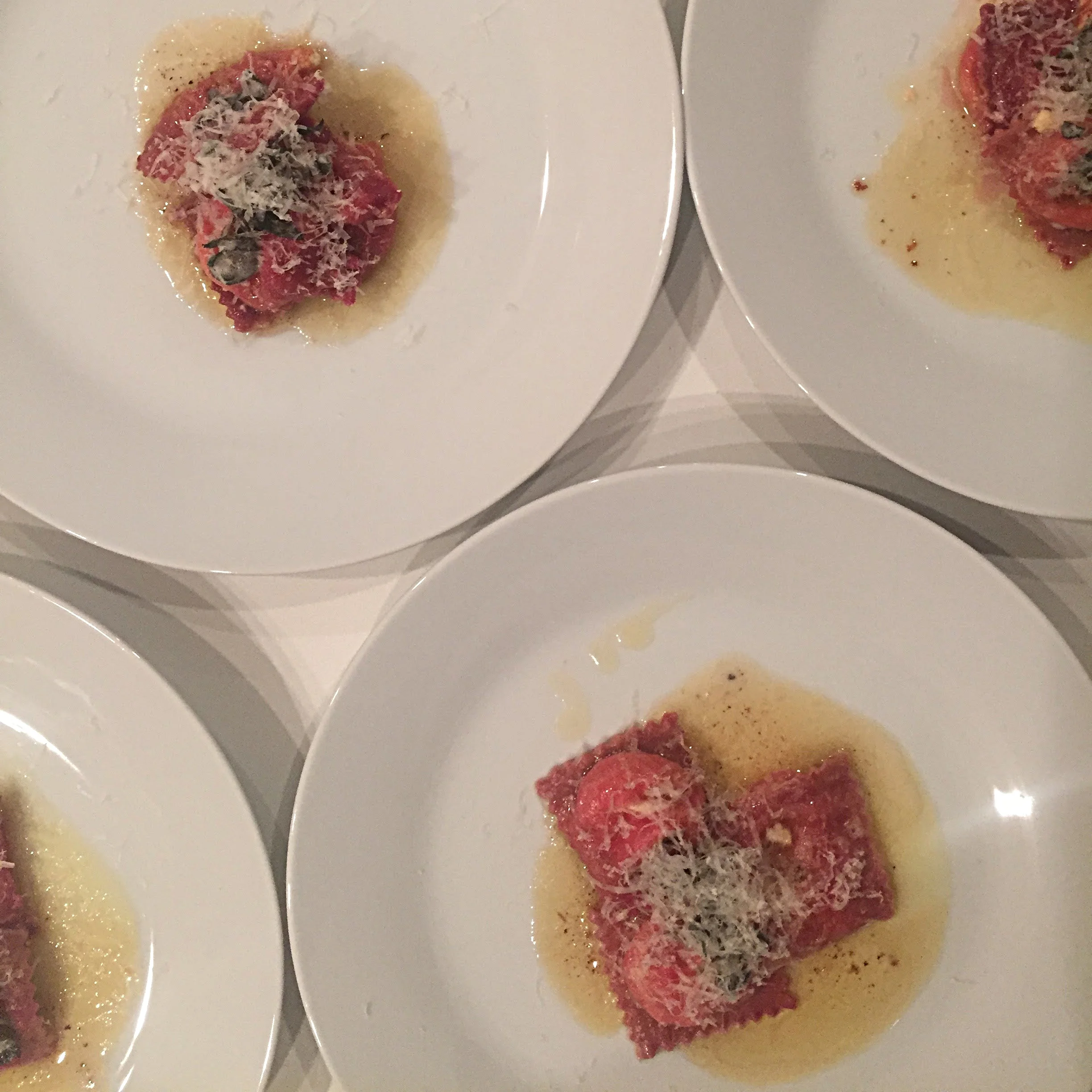 Three Cheese Beet Ravioli with Brown Butter and Sage