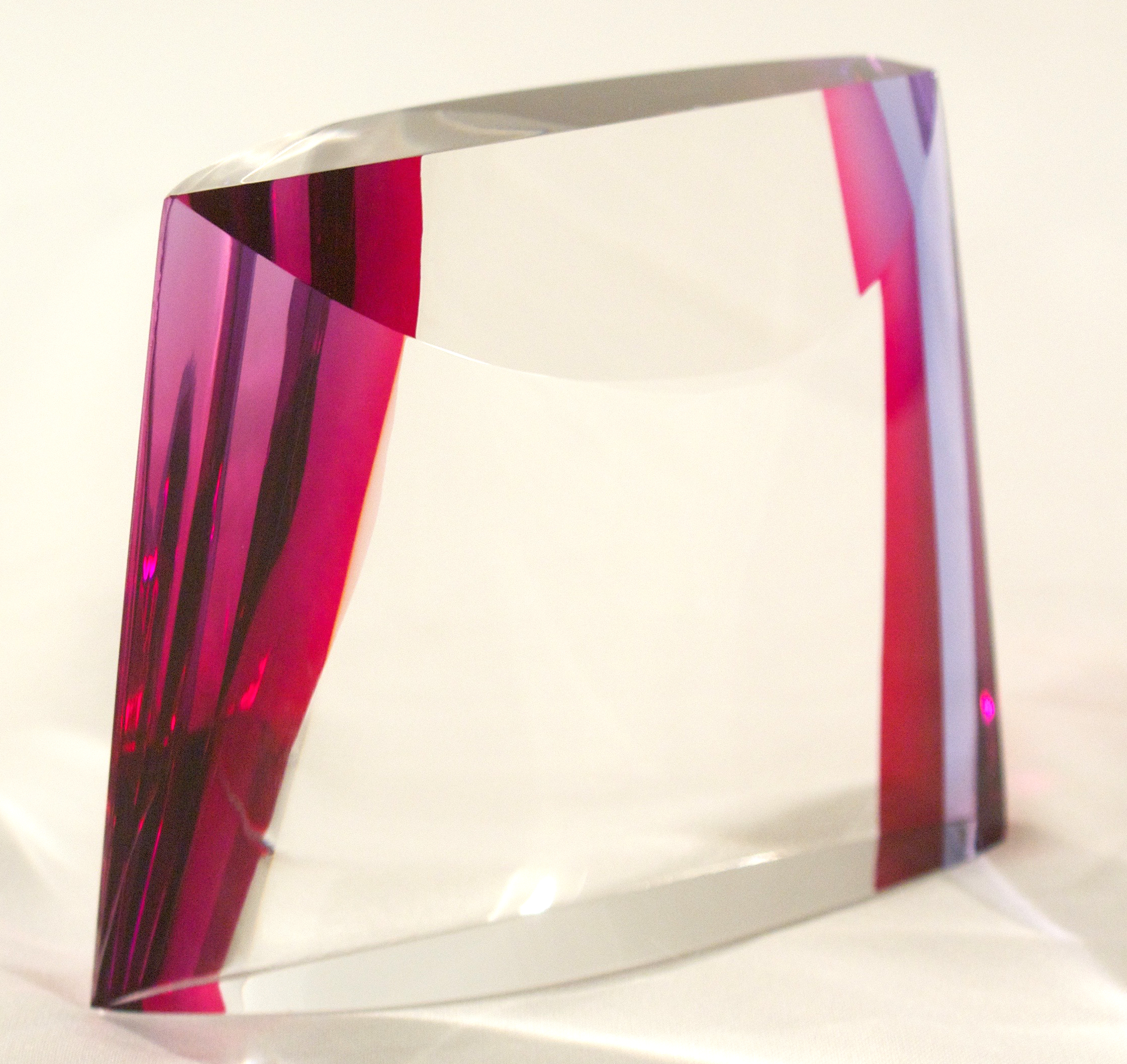  cold-worked optical glass  assembled  color is in the epoxy  2014  artist's collection 