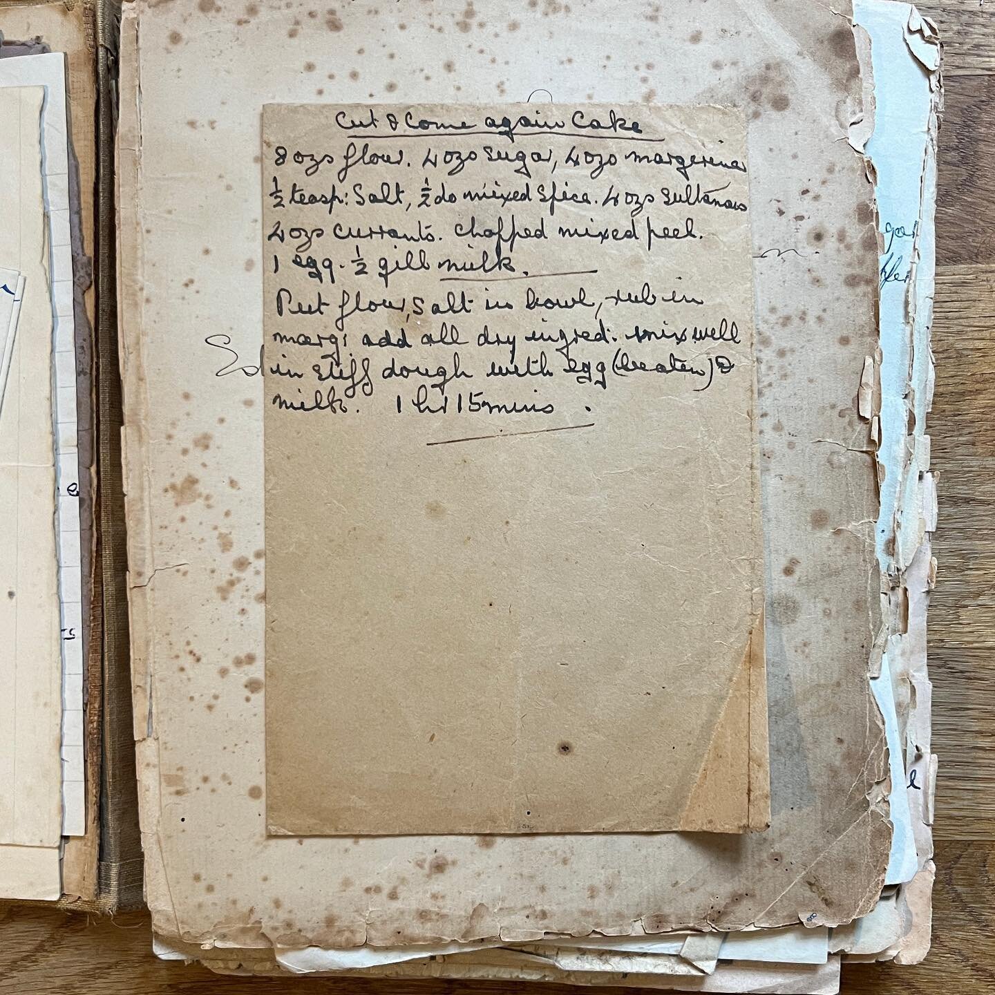 At the weekend I ticked the first recipe from Great Grandma&rsquo;s book off the list. I chose the wonderfully named &lsquo;Cut and Come Again&rsquo; Cake! (They just don&rsquo;t name cakes like that anymore&hellip;) It&rsquo;s definitely going on th