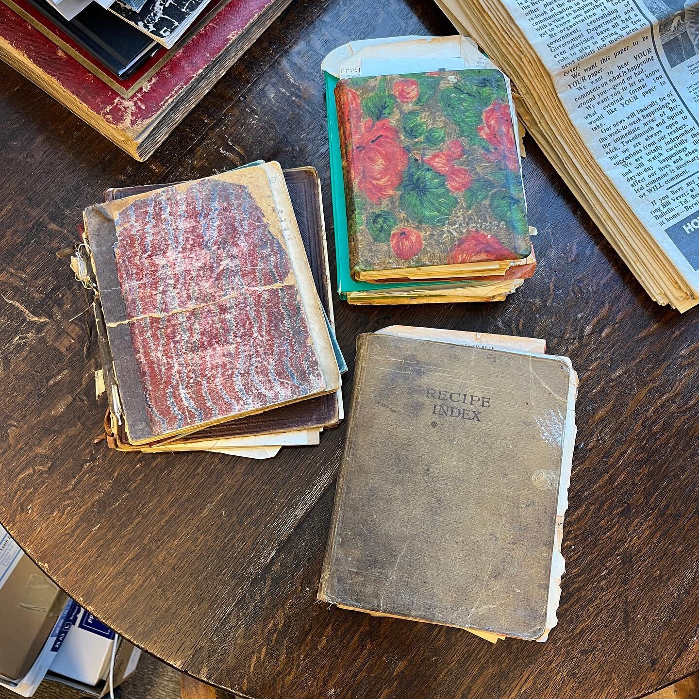 I&rsquo;ve just put one project to bed and today I started work on my next one. 

A while ago I was given a collection of family recipe books which pretty much span the whole of the 20th century. They were written by my Grandmother, Great Grandmother