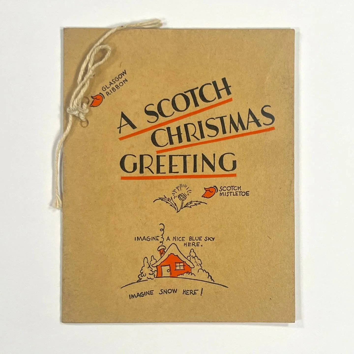 A Christmas greeting found amongst my many boxes of random bits of ephemera. 

Christmas card by Rust Craft of Boston, USA. 
c.1950s