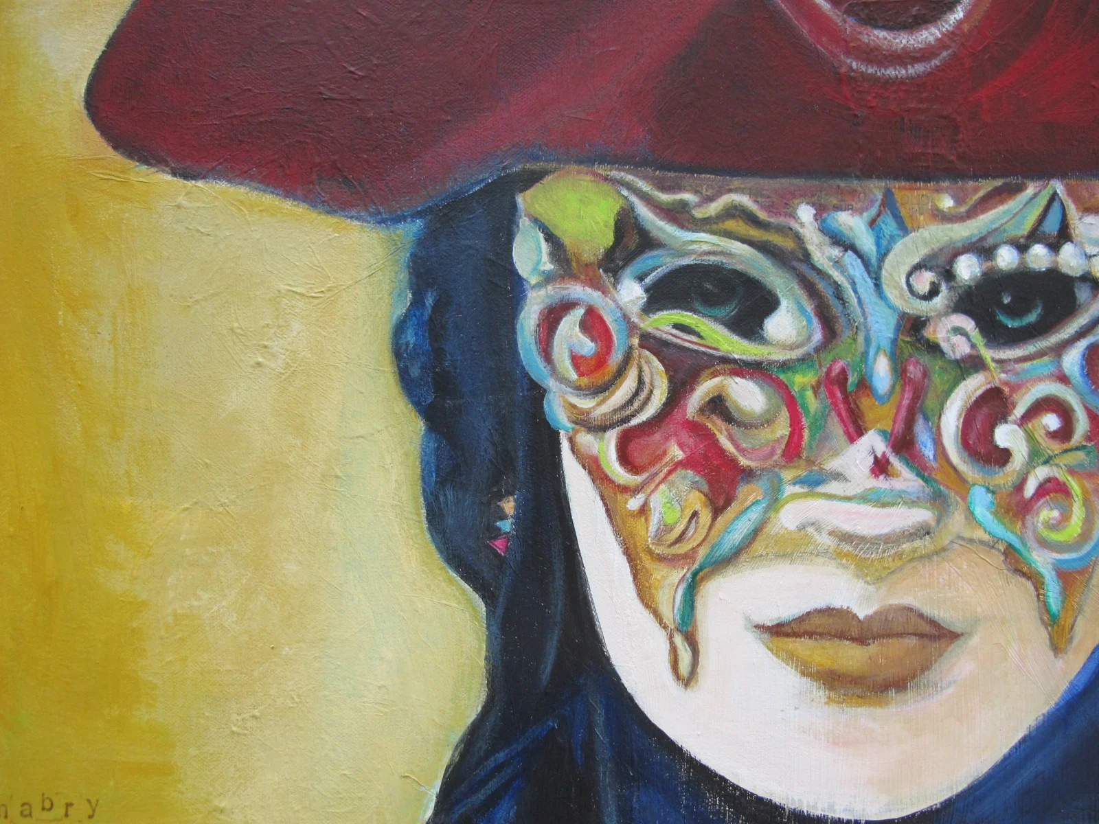  MardiGras-Sold 10" x 12" Acrylic/canvas 