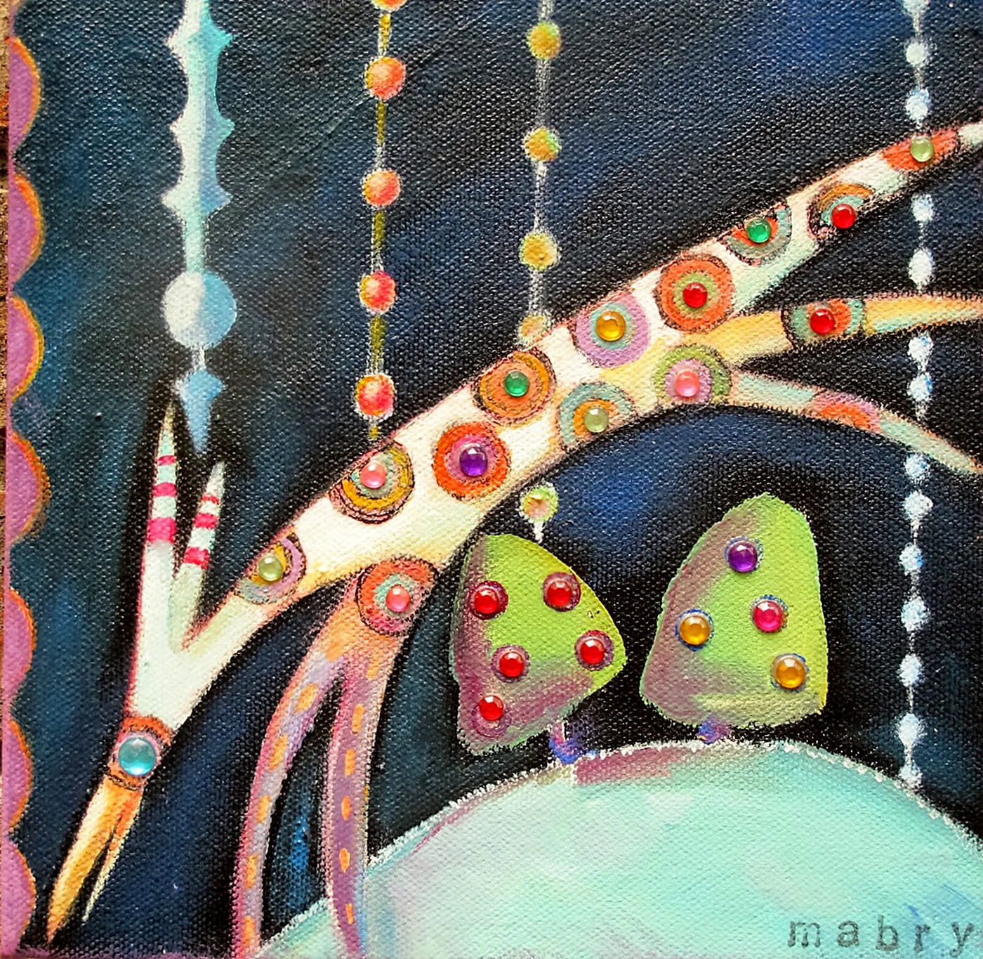  Midnight Romp-Sold 10" x 10" Acrylic/canvas 