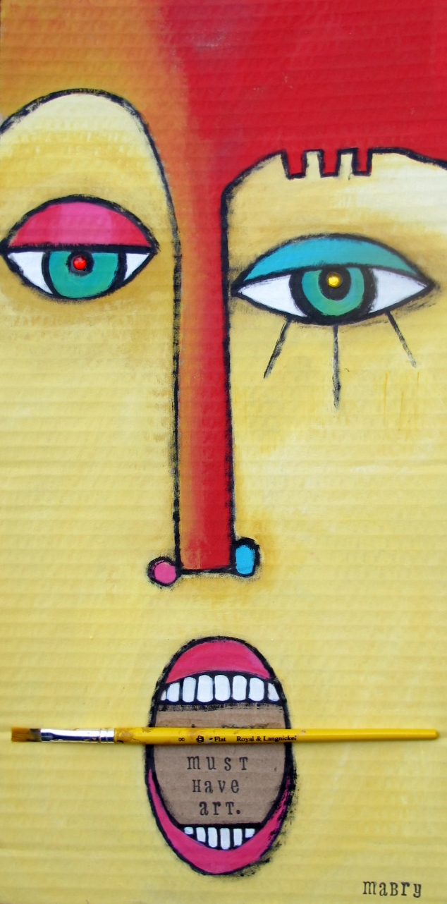  Must Have Art approx 10" x 12" Acrylic/cardboard 