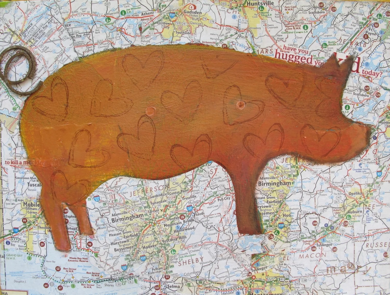  Hammie-Sold 8" x 10" Mixed Media/canvas 
