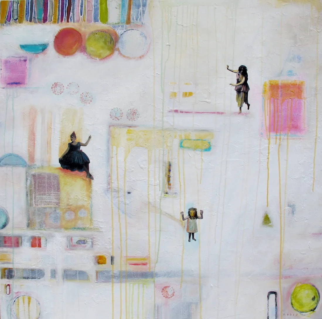 Dreams 40" x 40" Mixed Media canvas