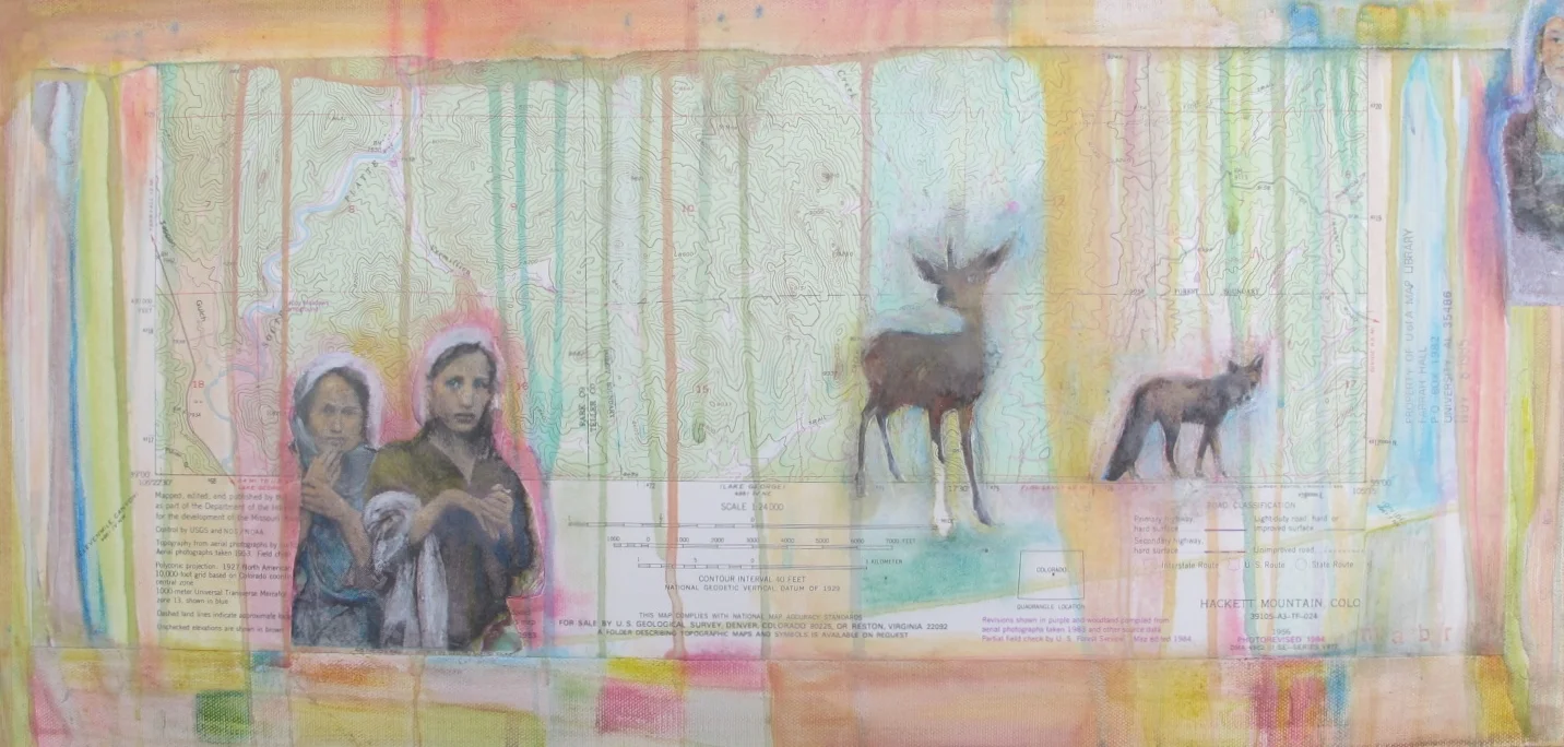 Immigrants 12" x 24" Mixed Media canvas