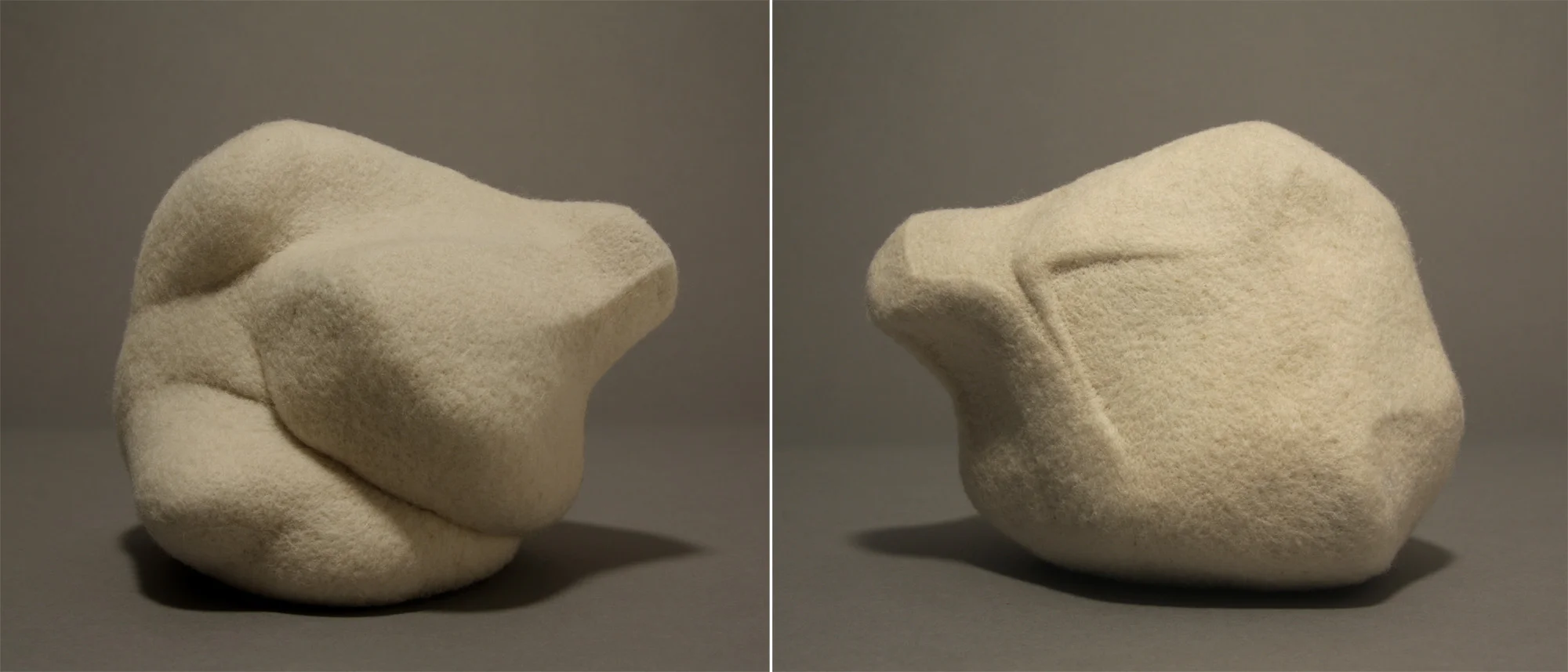 Flesh & Bone Study #11 , wool, industrial felt, 6.5" x 7.75" x 6.5", 2017