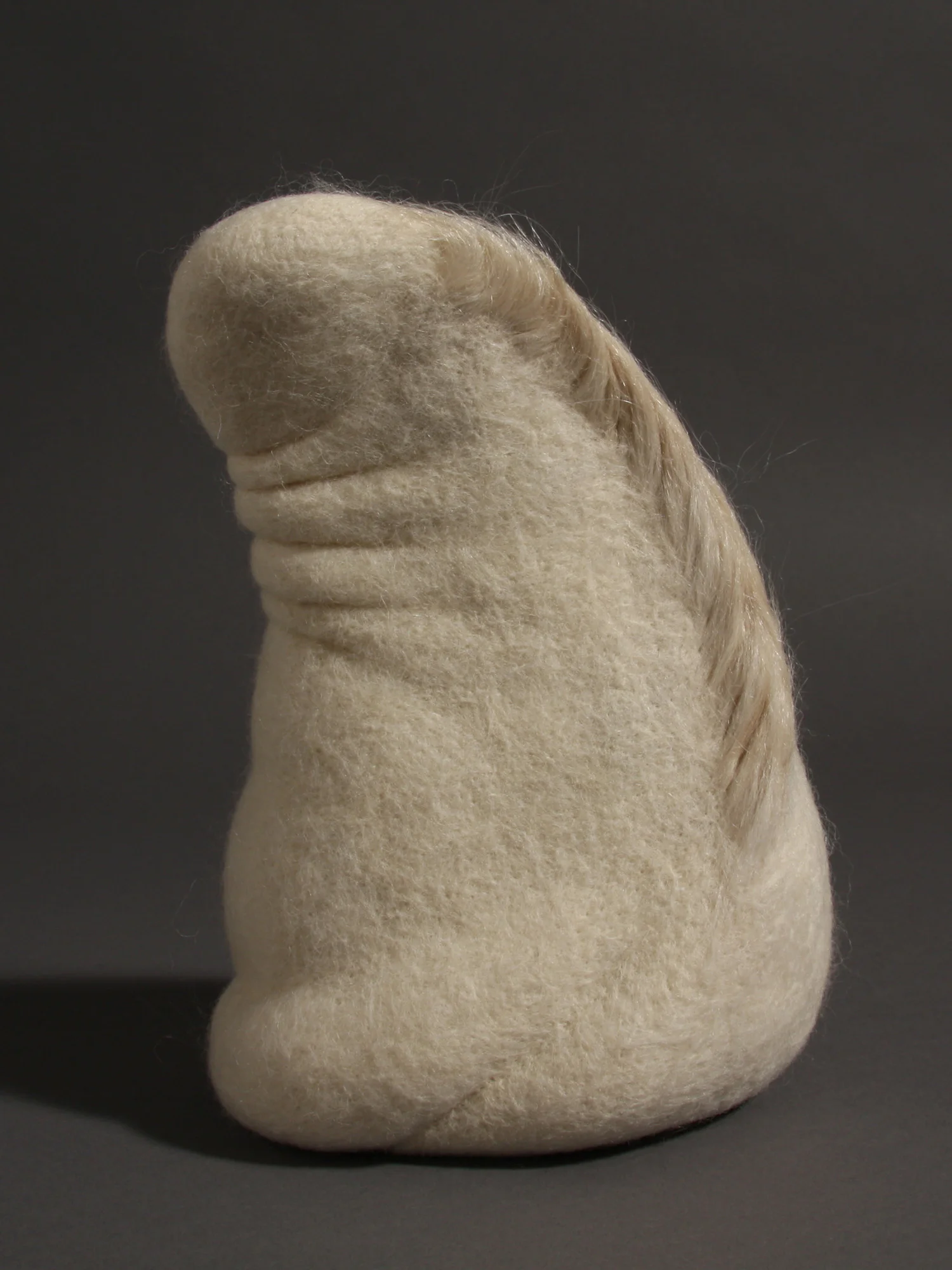 Amorphozoa #5 , wool and hair, 7.5" x 4.25" x 5", 2009