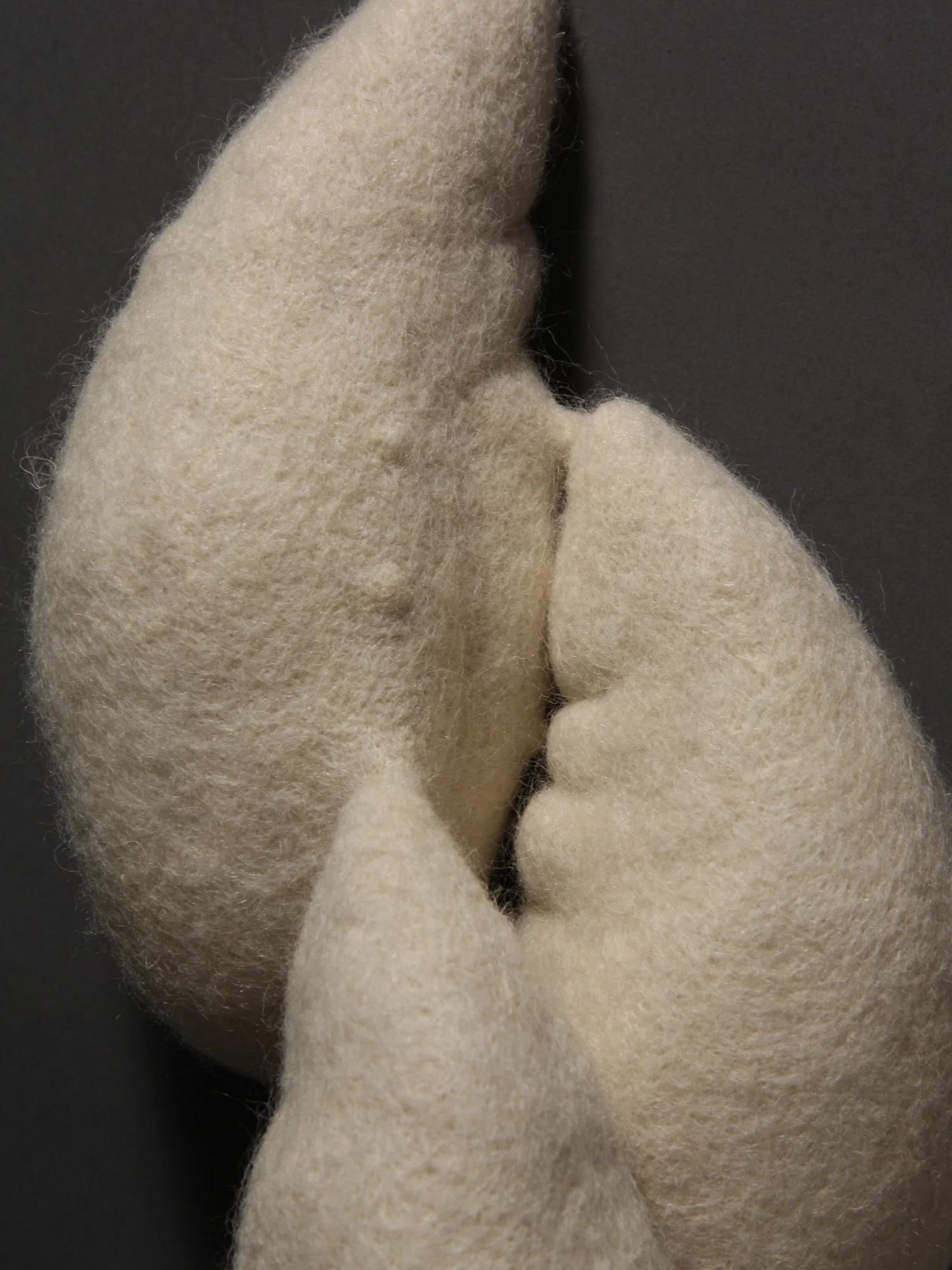 Amorphozoa #13, detail , wool, 17" x 6" x 4", 2010. Private collection.