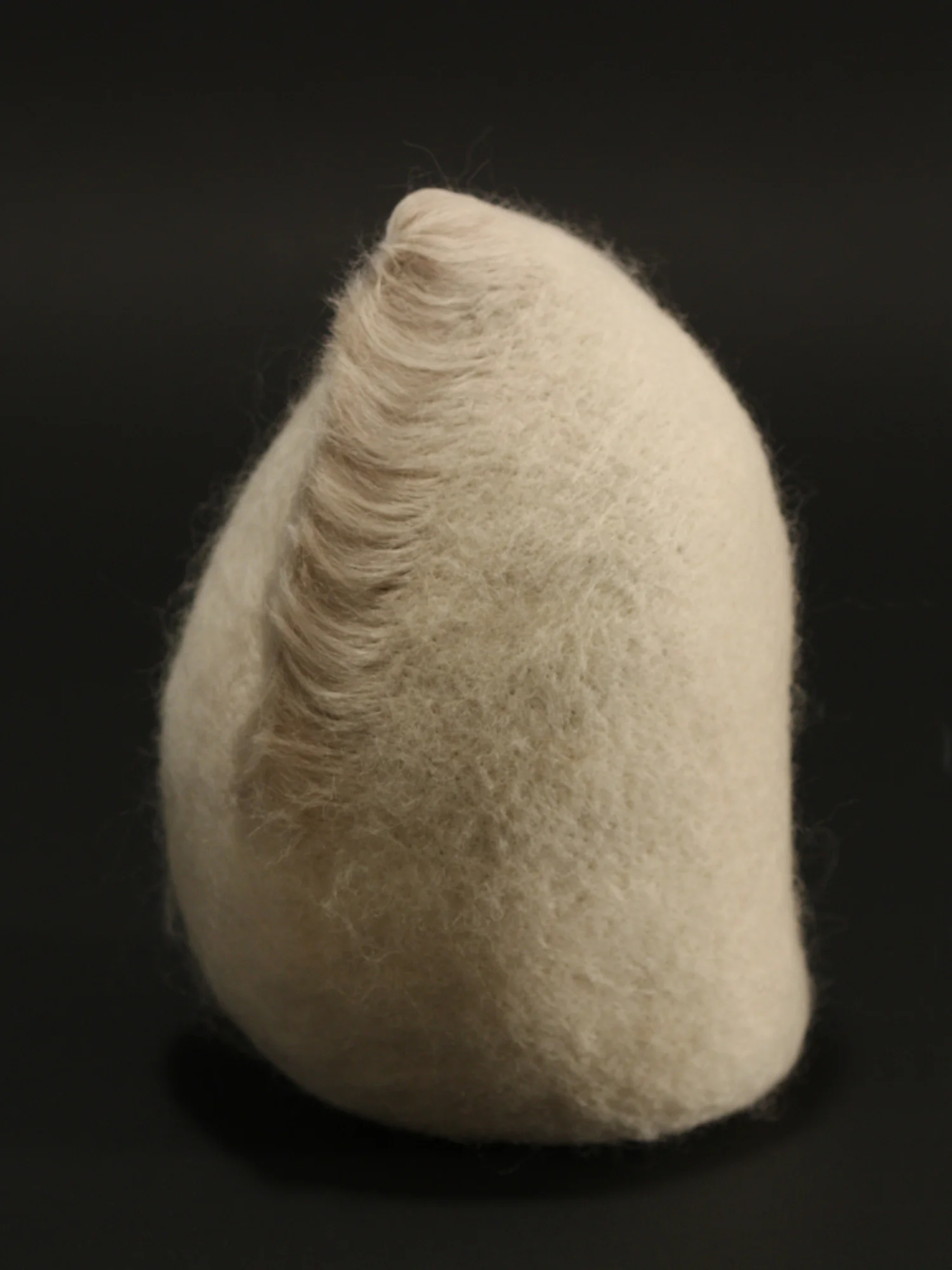Amorphozoa #3 , wool and hair 8" x 5.25" x 6" 2009
