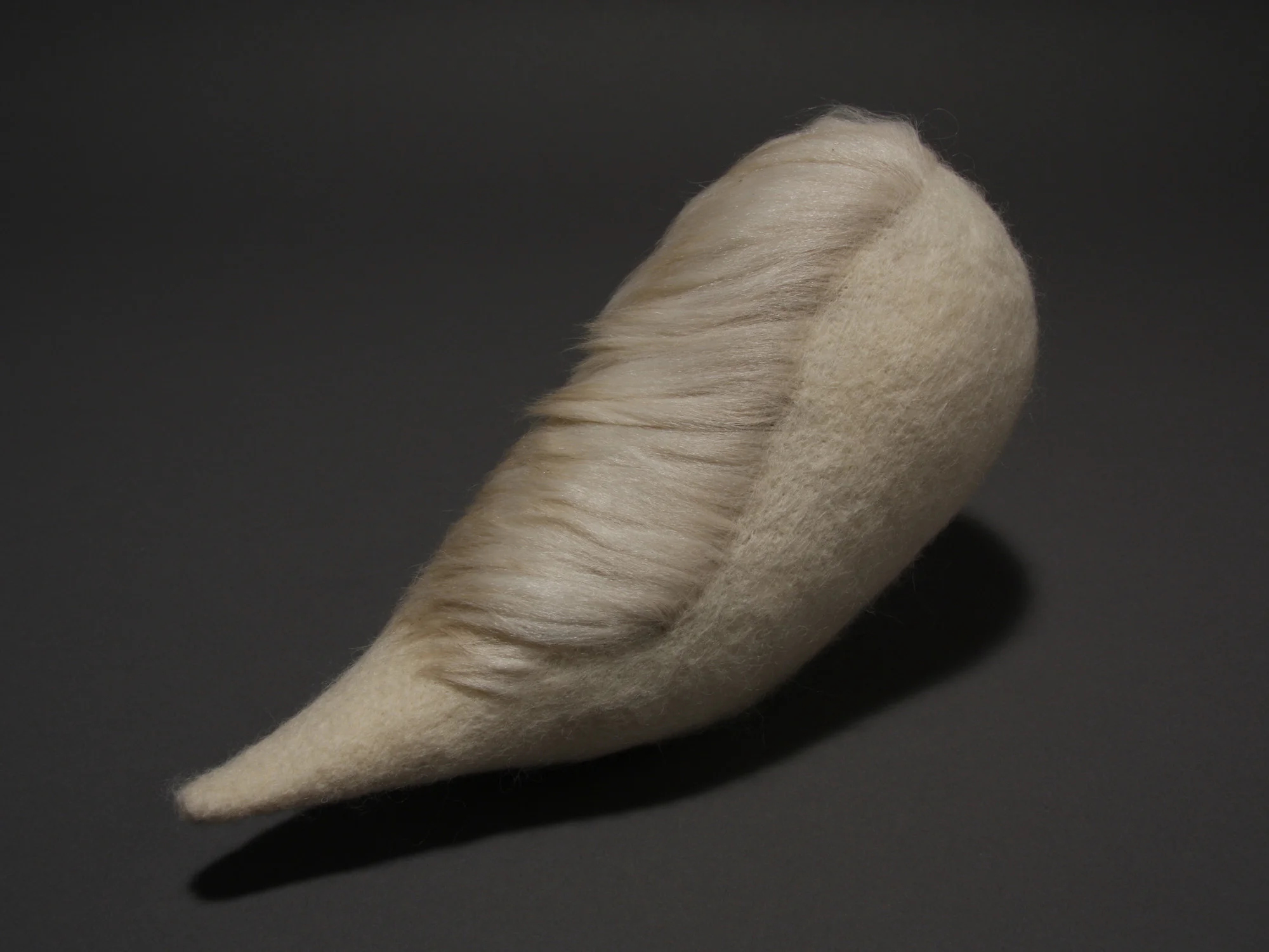 Avicular #4, wool and hair, 5.5" x 4" x 10.5", 2009. Private collection.