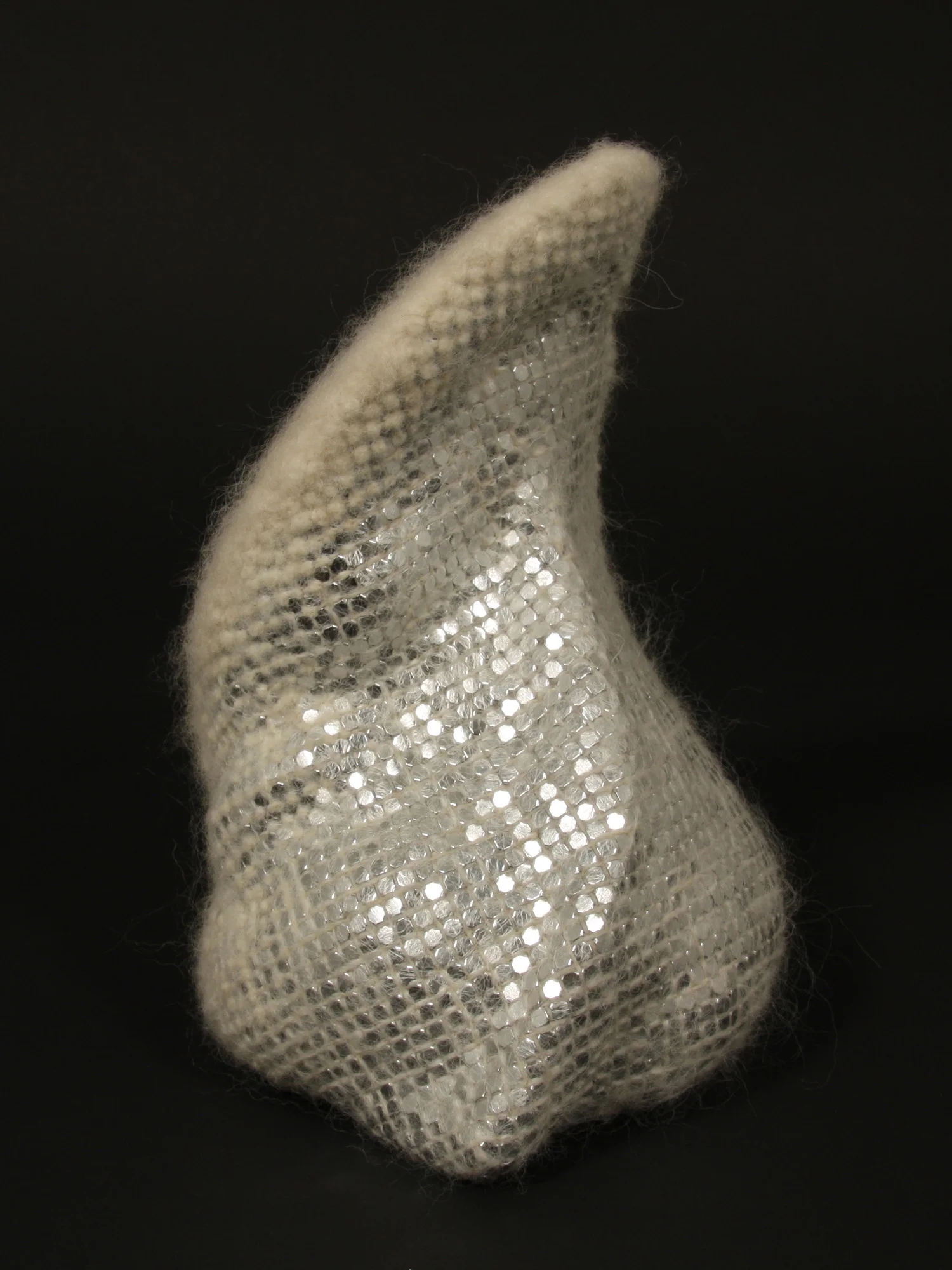 Lorica #3, wool and metal mesh, 6" x 5.5" x 5.5", 2012