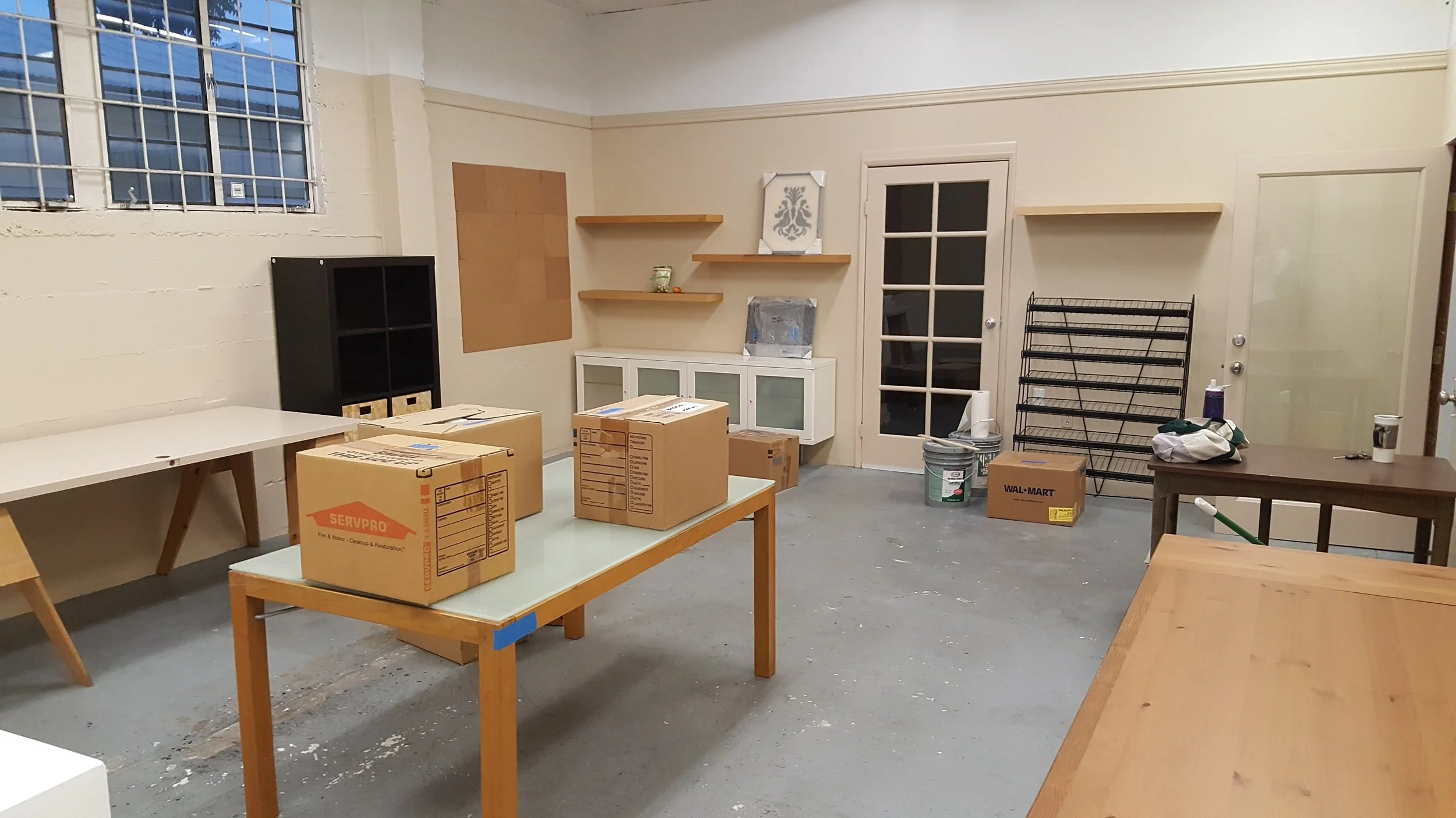 Set up, save for the tiny issue of actually unpacking and displaying artwork.