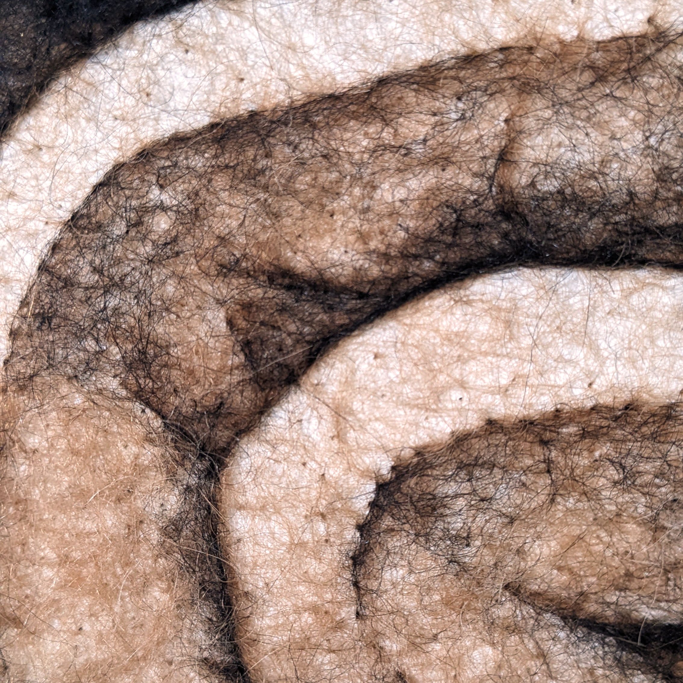 Furled, wool through paper- detail