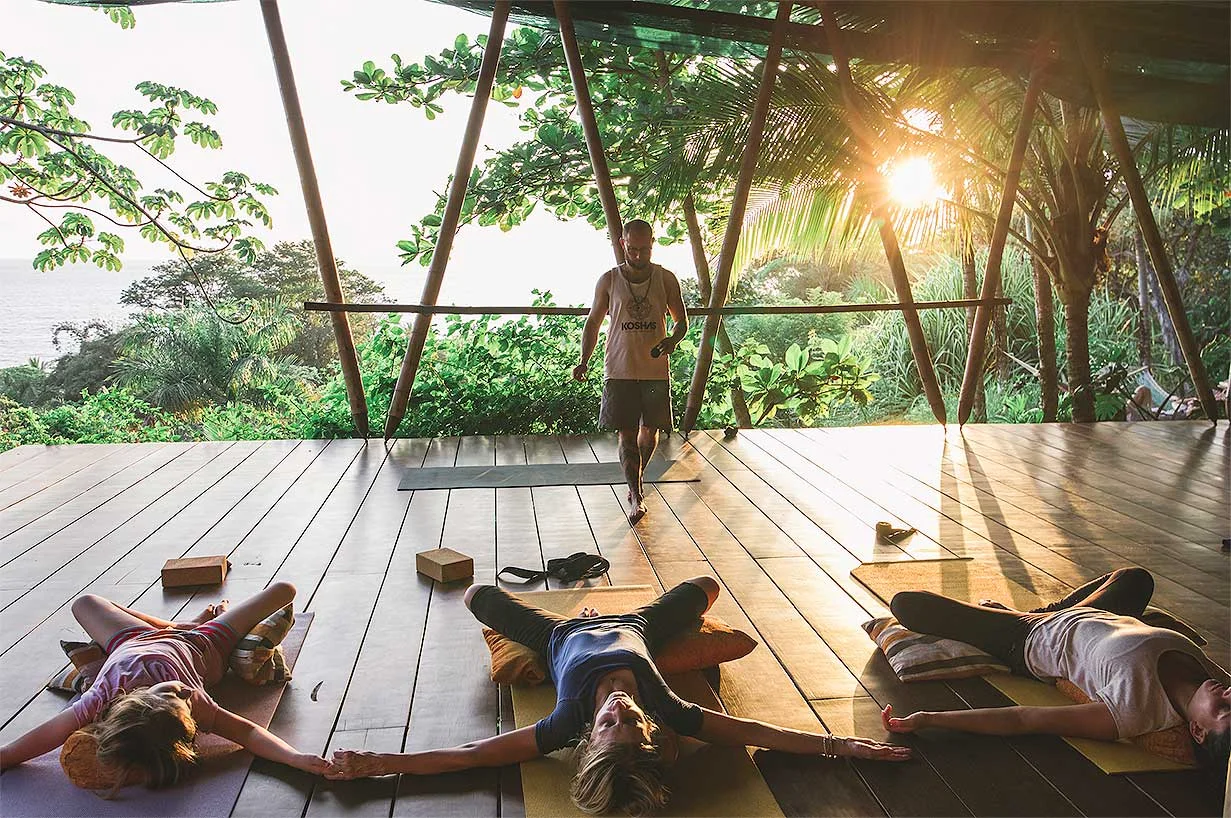 The yoga deck at Finca Exotica where I found phone-free zen