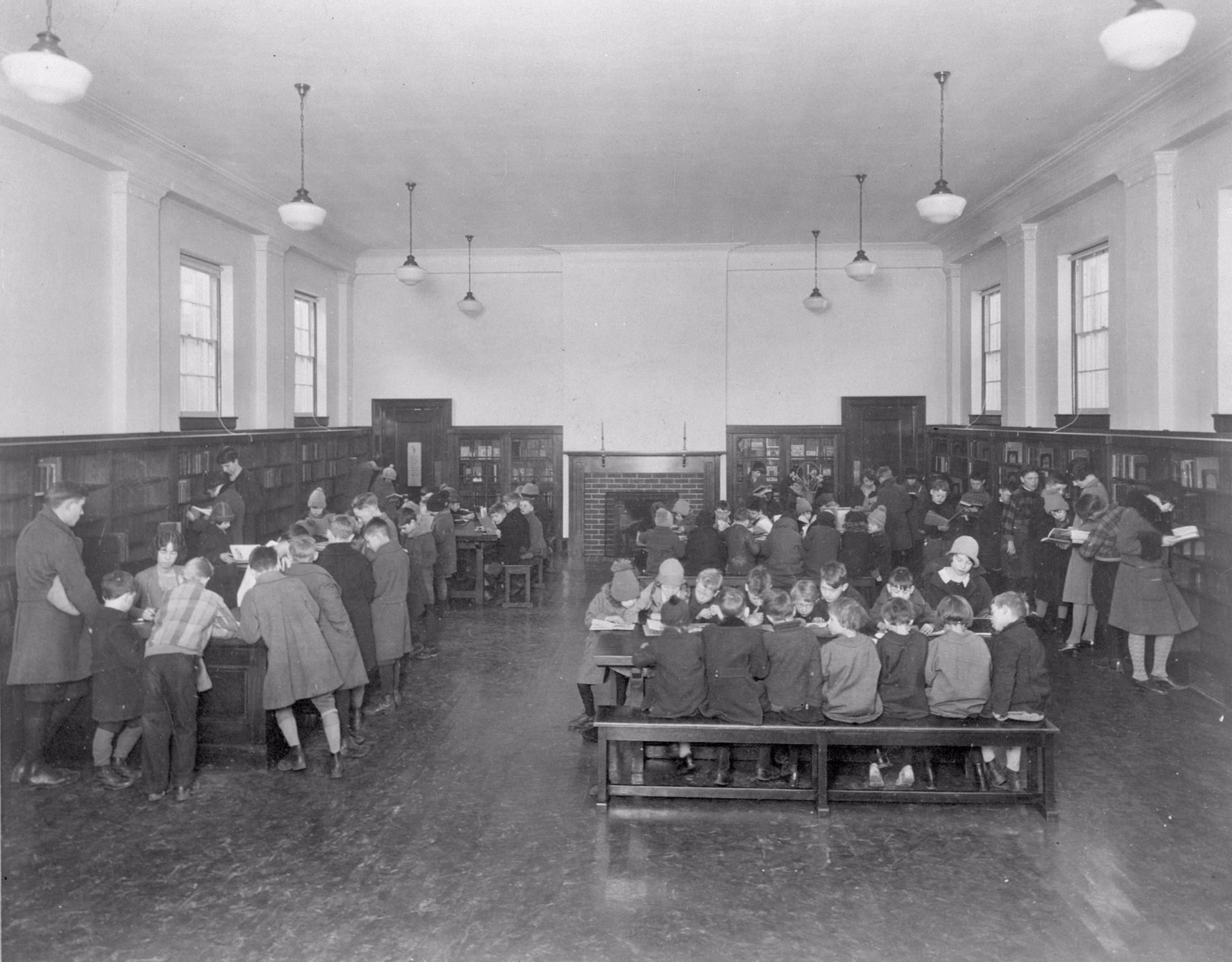 Toronto Public Library; Riverdale Branch, Broadview Ave., n.w. cor. Gerrard St. E.; INTERIOR, 1930