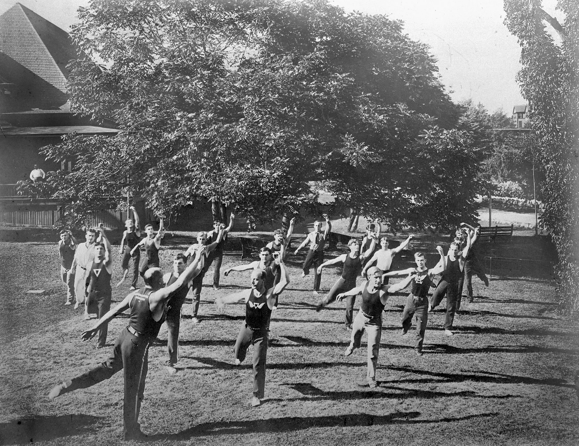 Young Men's Christian Association, Broadview Ave., calisthenics class Young Men's Christian Association, Broadview Ave., calisthenics class