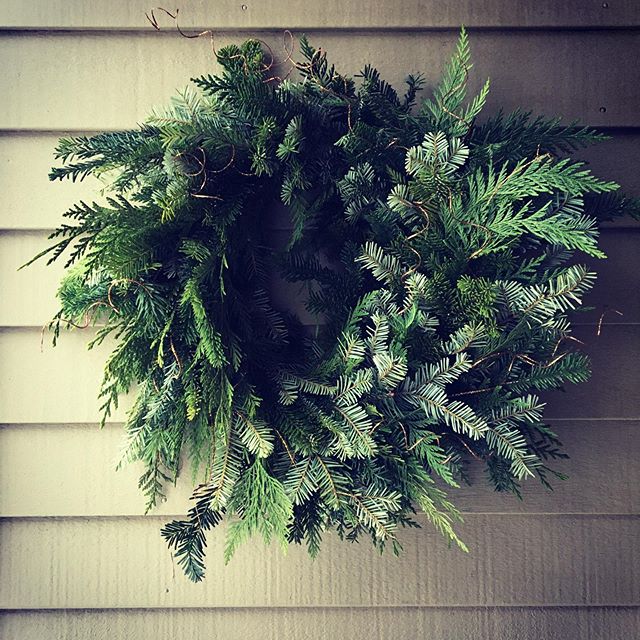 Wreath making fun today to get into the Christmas spirit! #tryingnewthings #christmasdecor #theflowerhouse