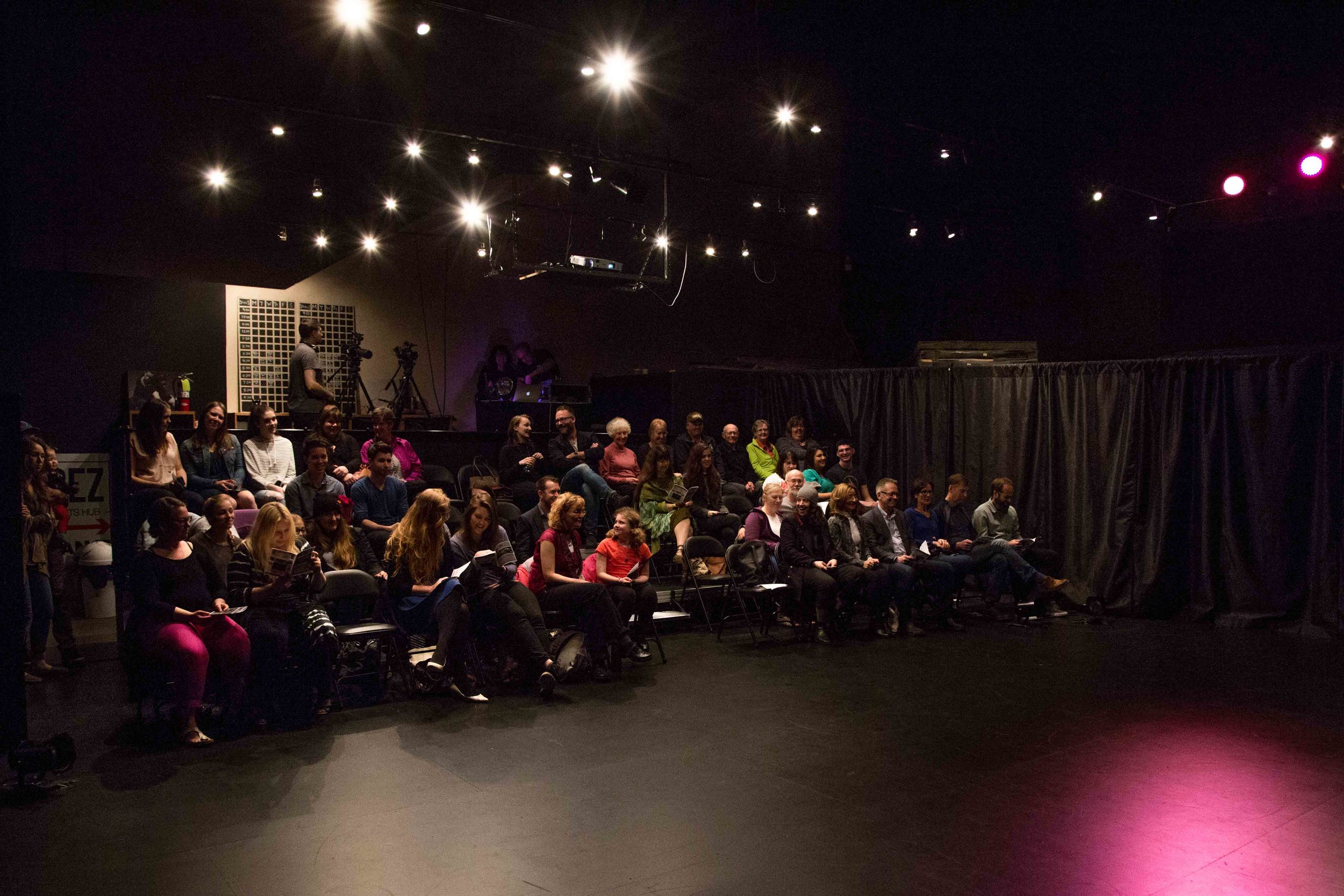 The first audience to experience our new seating and lighting.