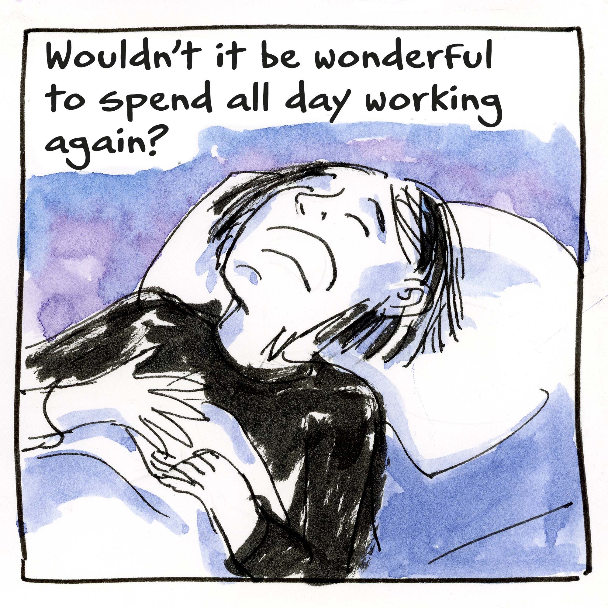 Diary comic on sickness by graphic novelist K. Woodman-Maynard