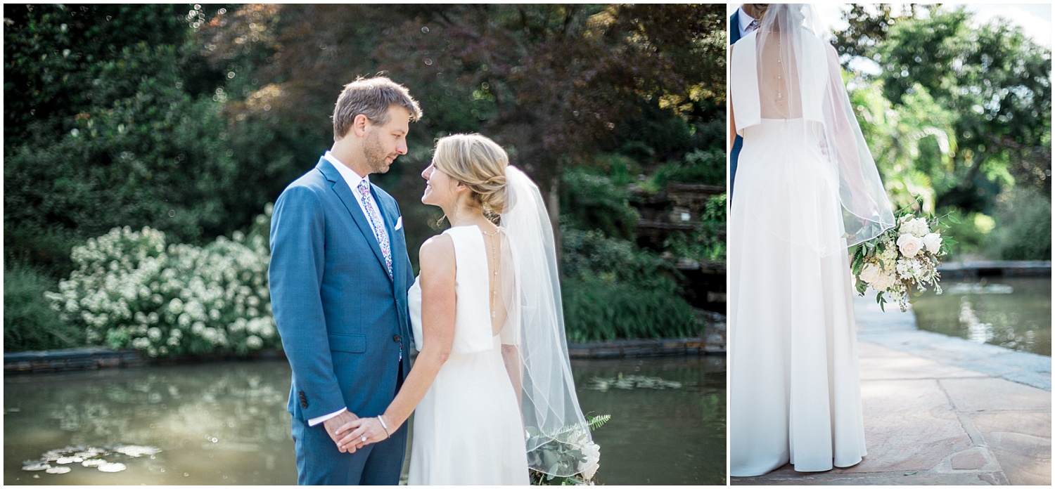 First Look Duke Gardens Wedding